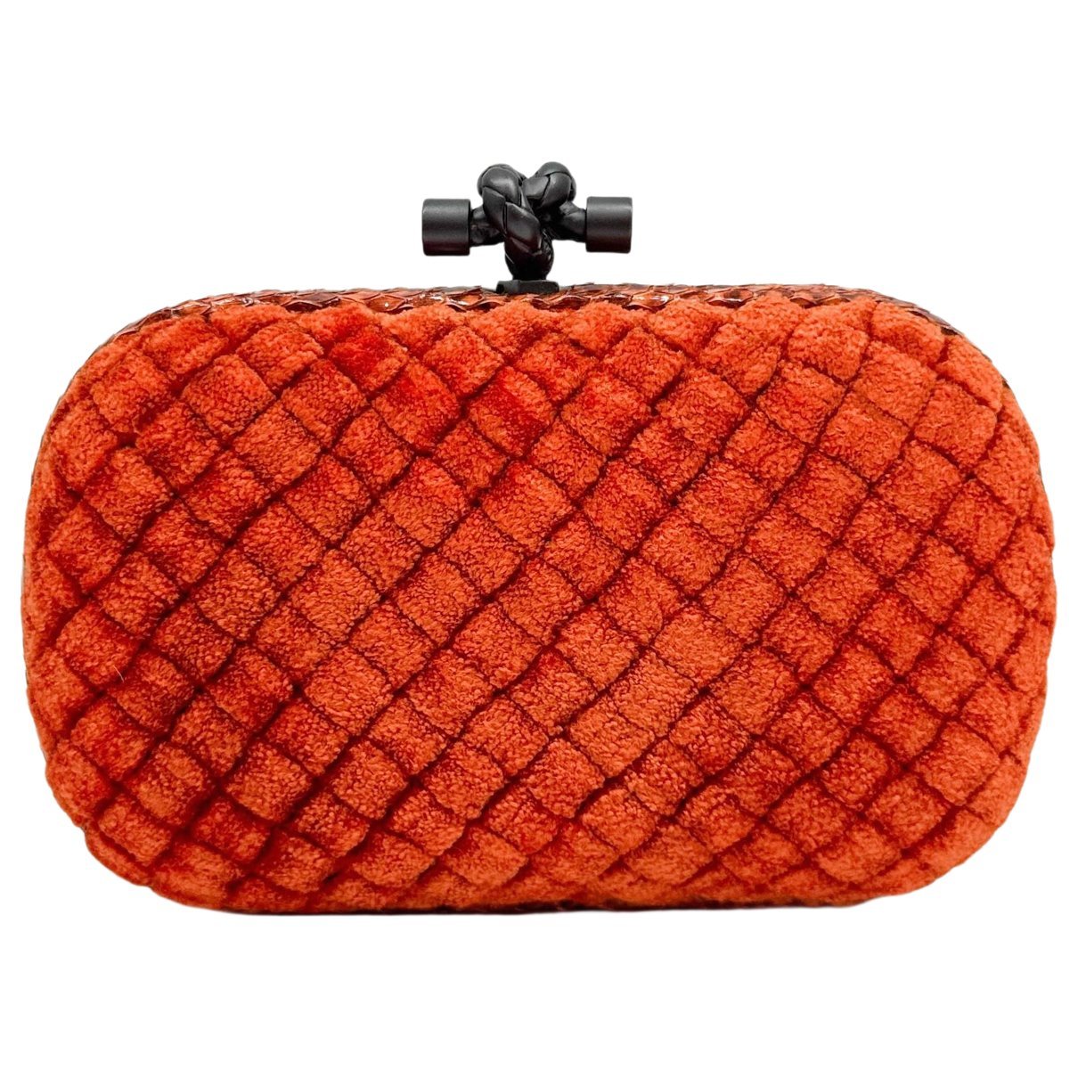 Pochette Knot velvet clutch bag