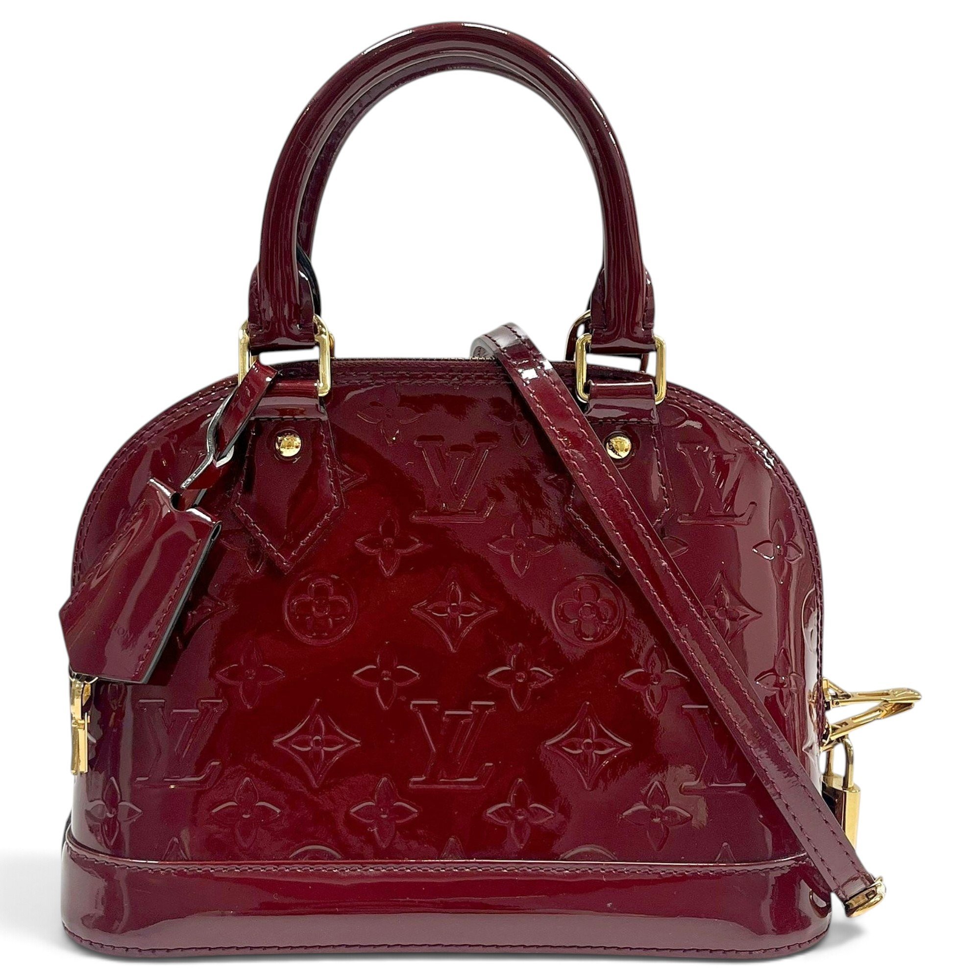 Louis Vuitton Alma BB patent leather handbag