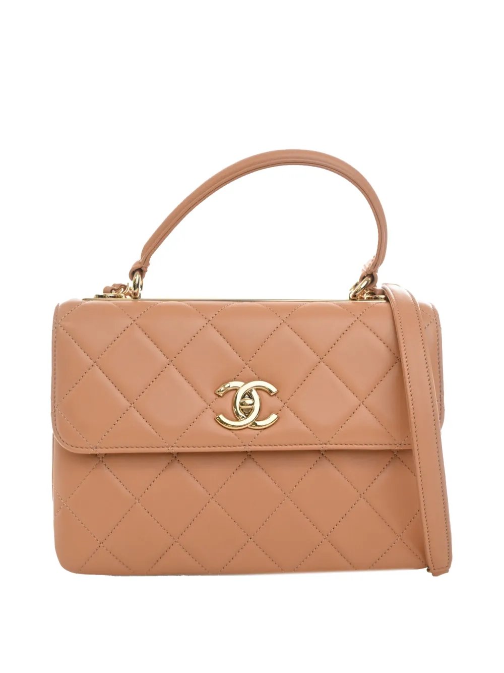 2017-2018 Small Quilted Lambskin Trendy CC Top Handle Flap satchel