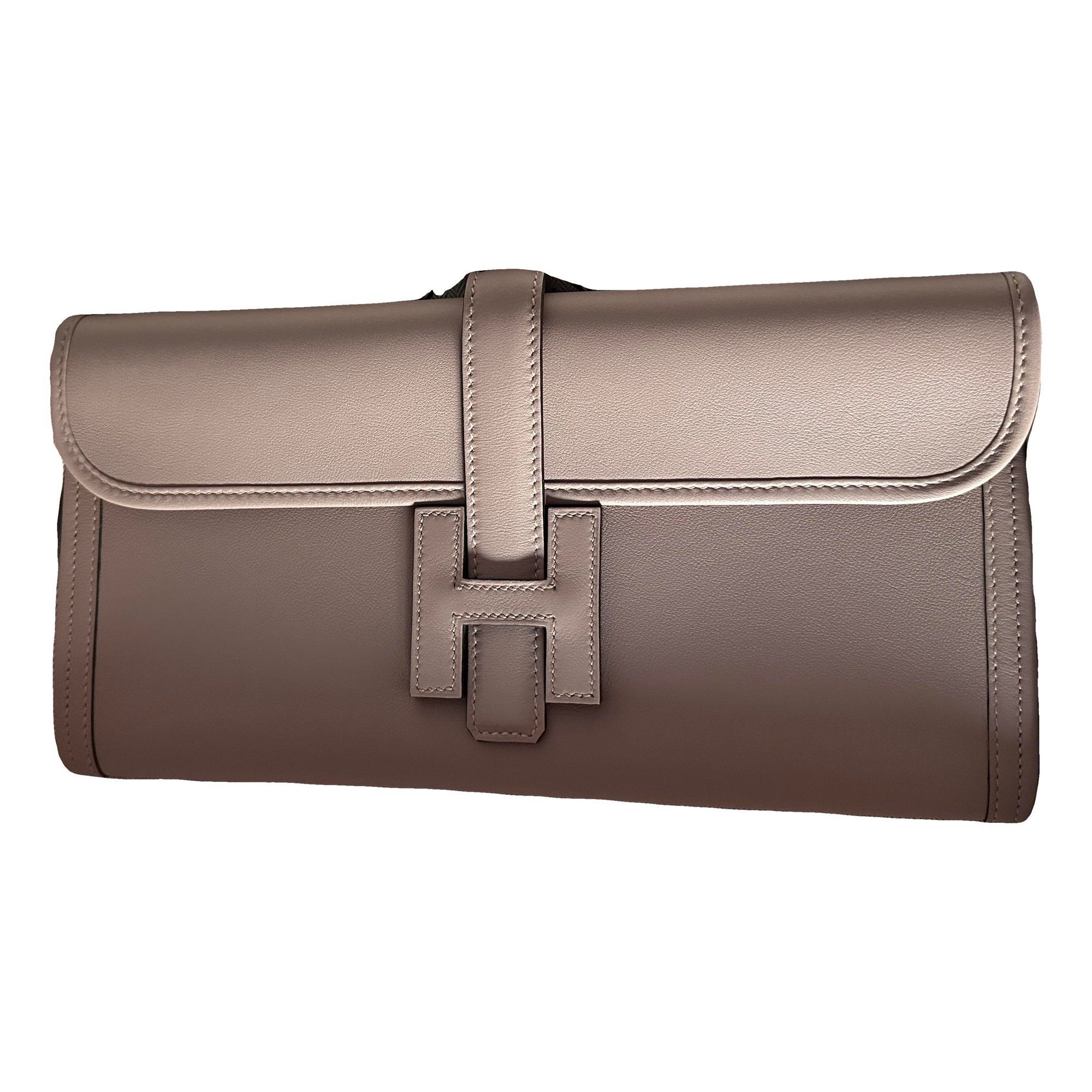 Jige leather clutch bag