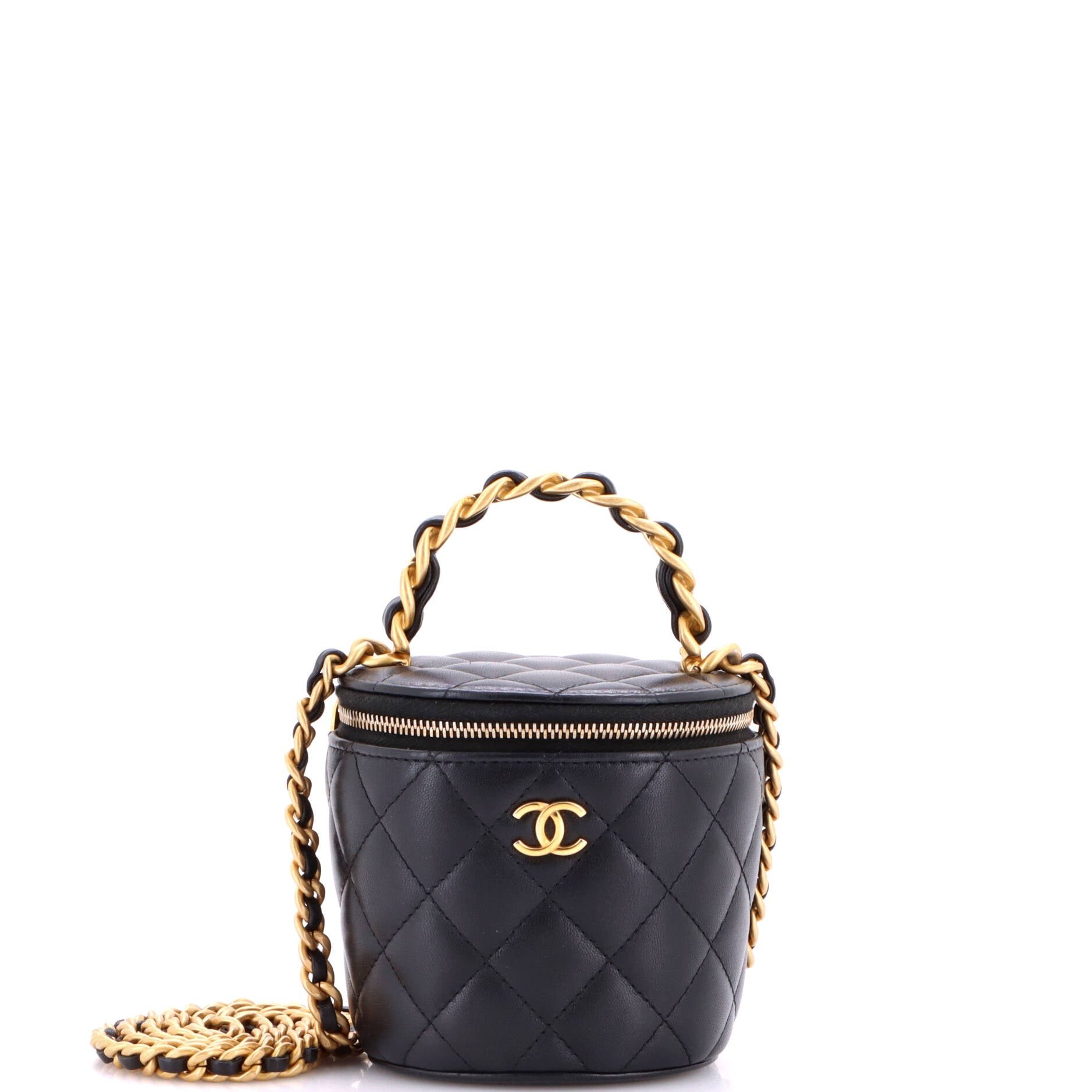Afternoon Tea Vanity Bucket Bag Quilted Lambskin Mini