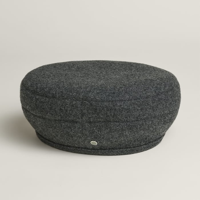 Charbon Chiné Saint-honore Clou De Selle Beret