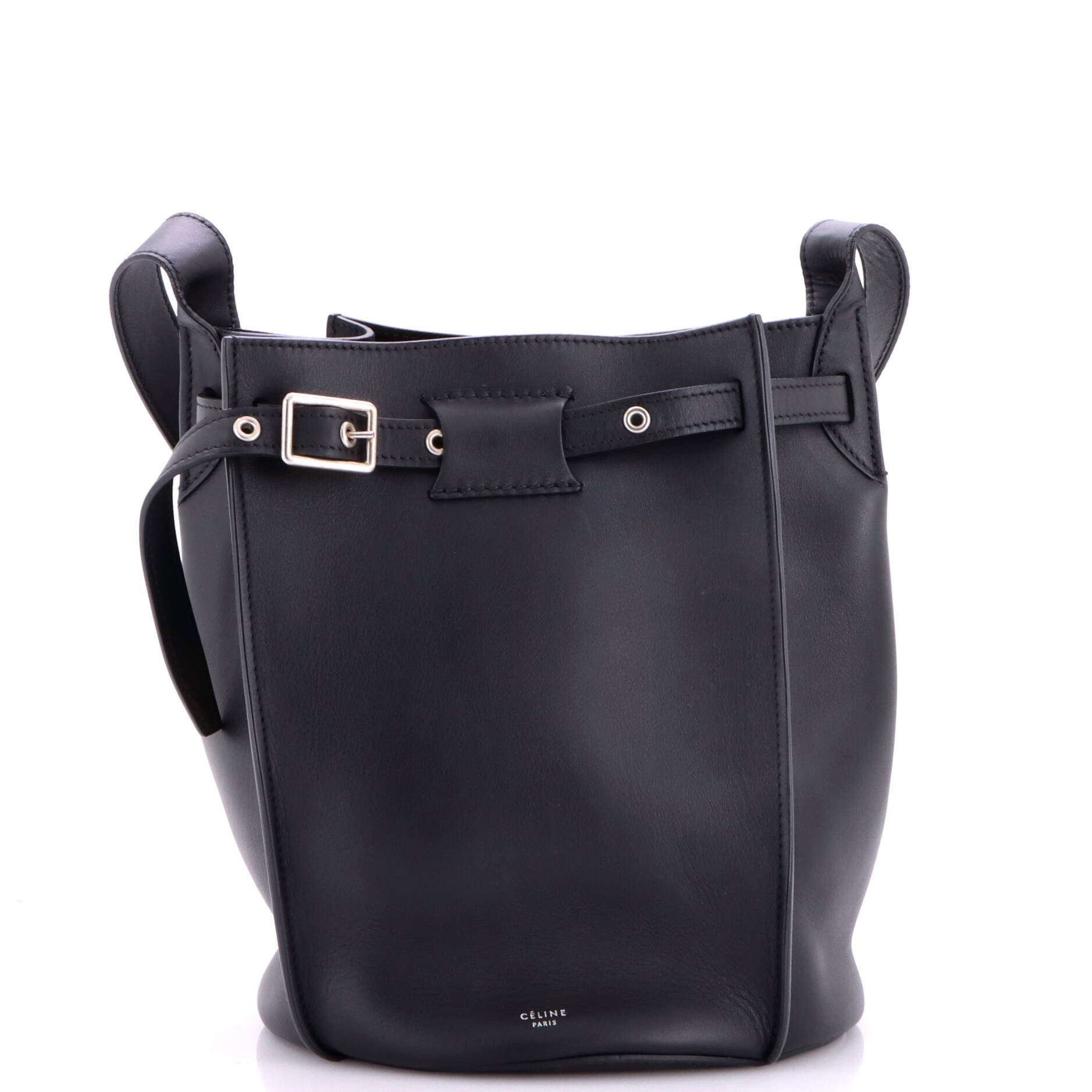 Long Strap Big Bag Bucket Leather