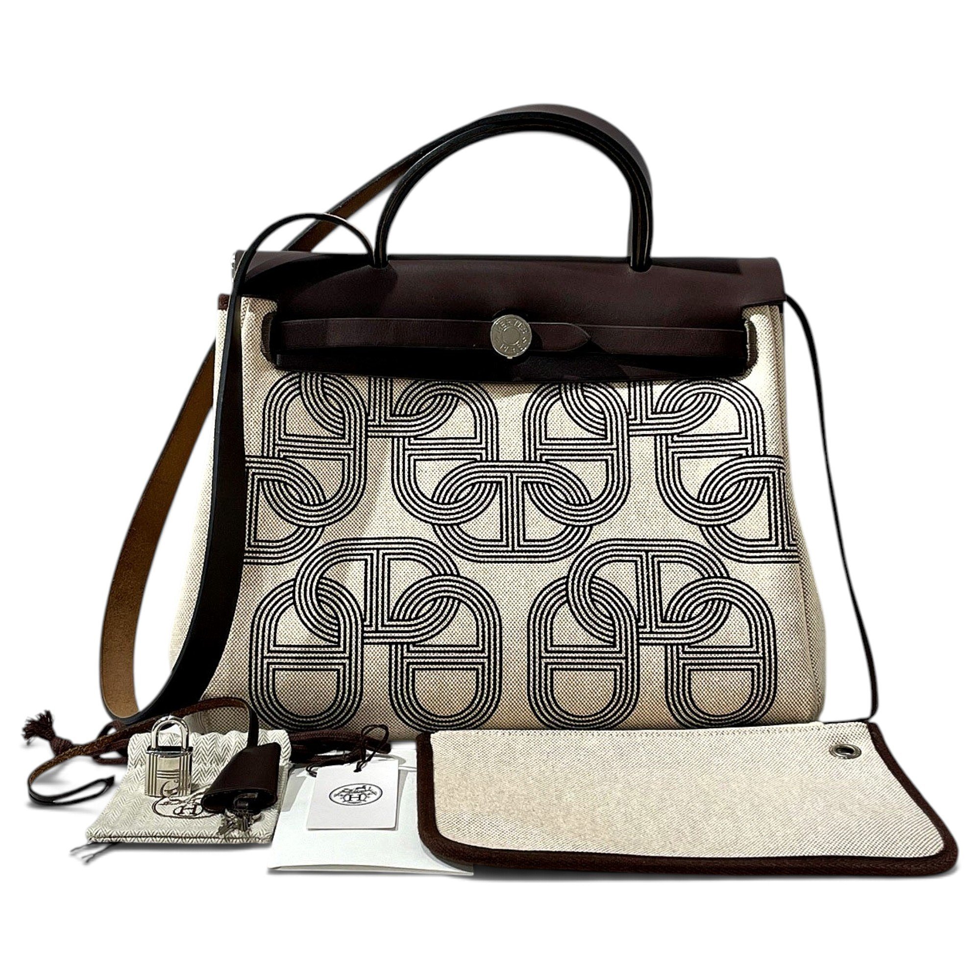 Hermes Herbag Handbag Natural