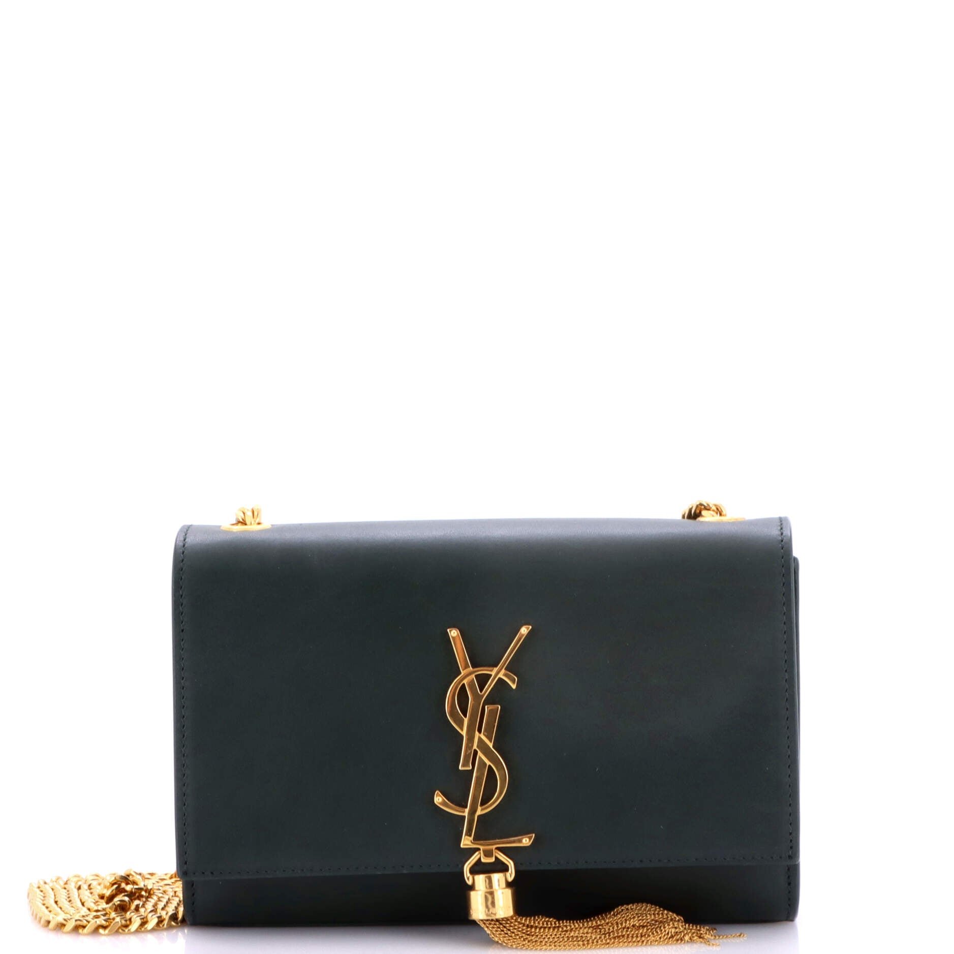Classic Monogram Tassel Crossbody Bag Leather Small