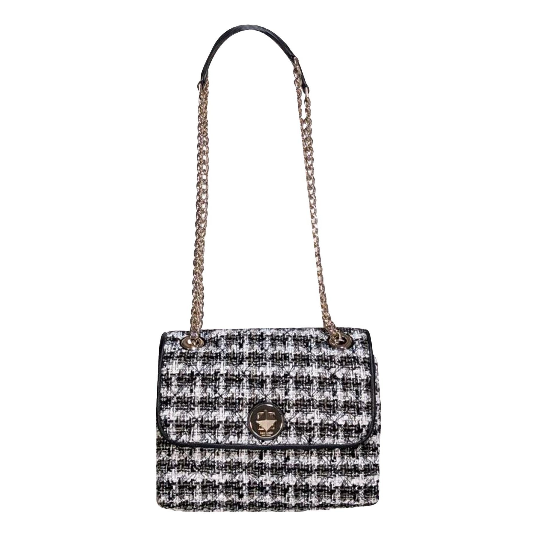 Tweed clutch bag