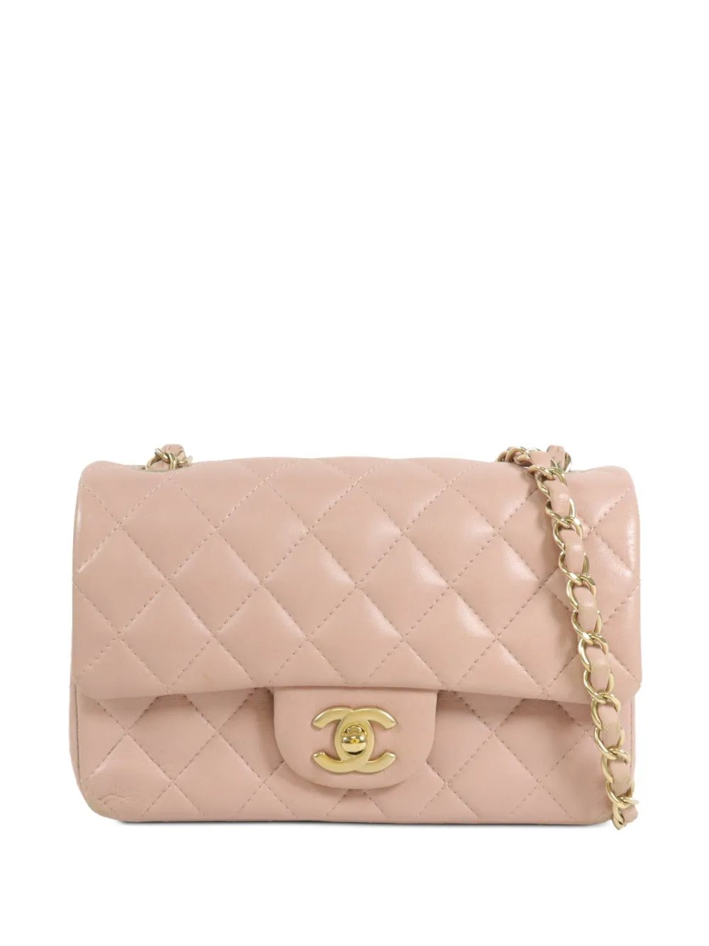 mini turn-lock quilted shoulder bag