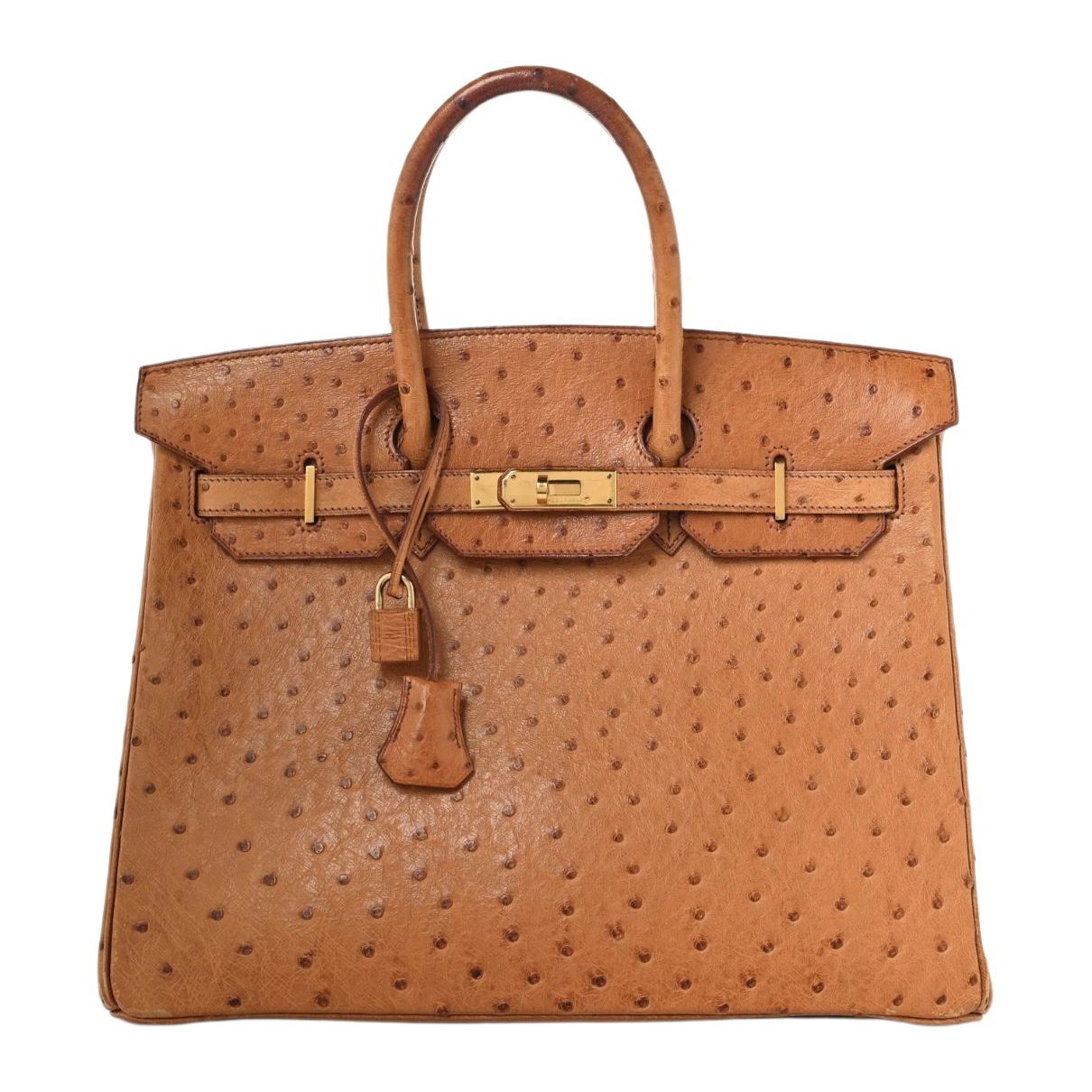 Birkin 35 ostrich handbag