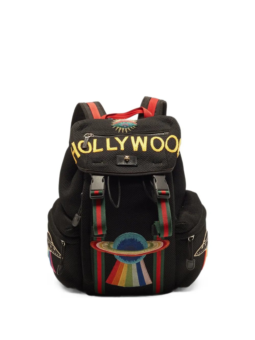 Hollywood embroidered mesh backpack