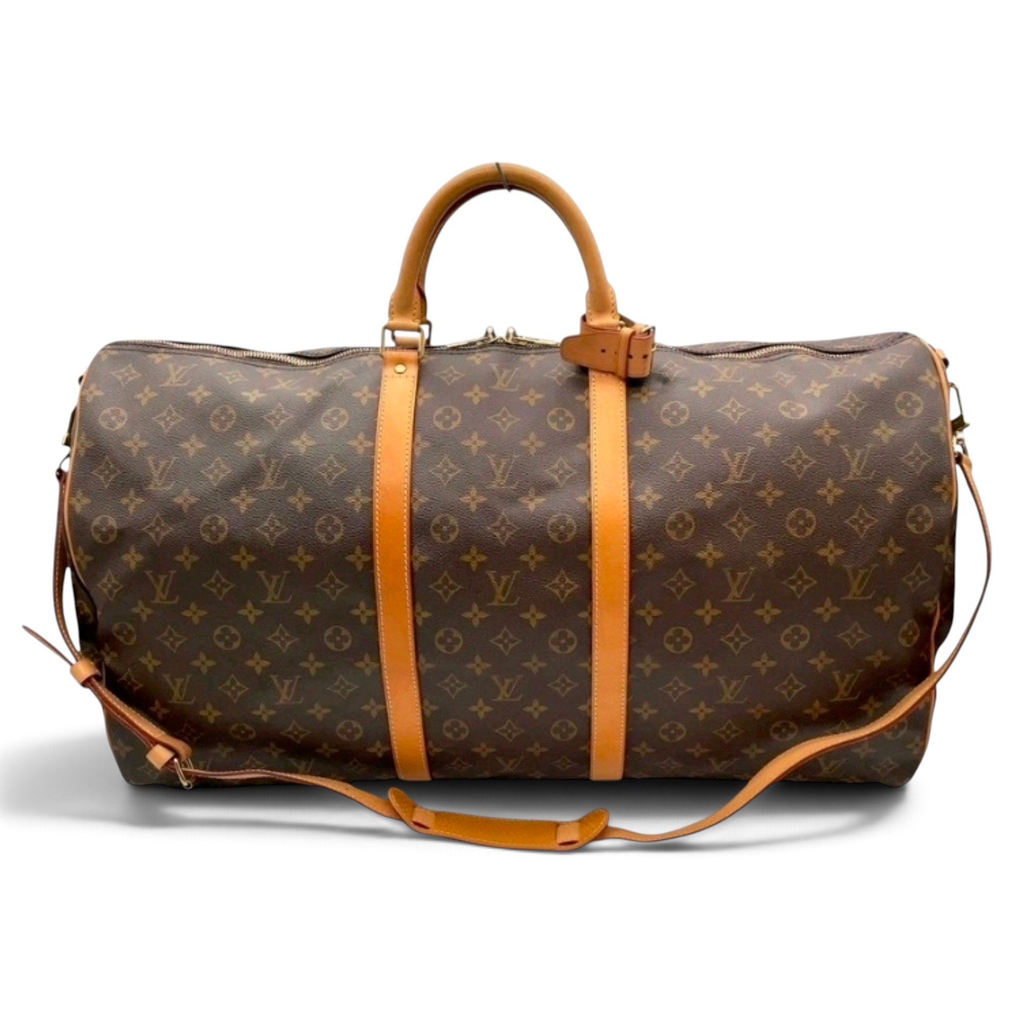 Keepall leather travel bag