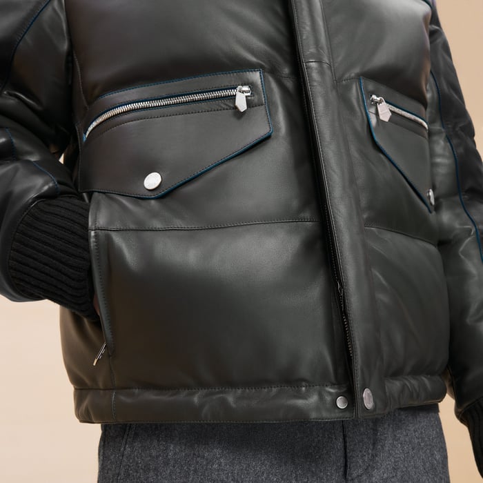 Kaki Puffer Coat