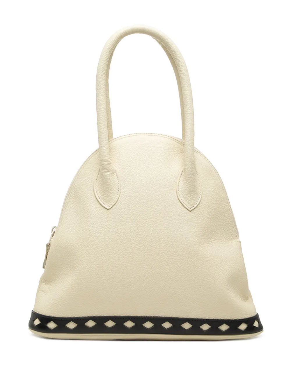 20th Century Leather Dome Diamond Cut handbag