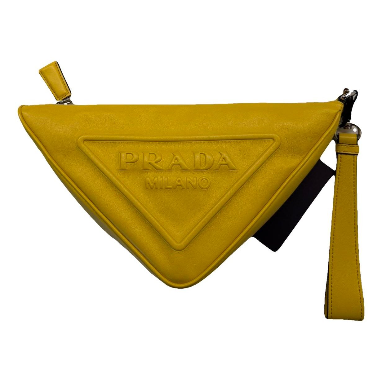 Triangle leather mini bag