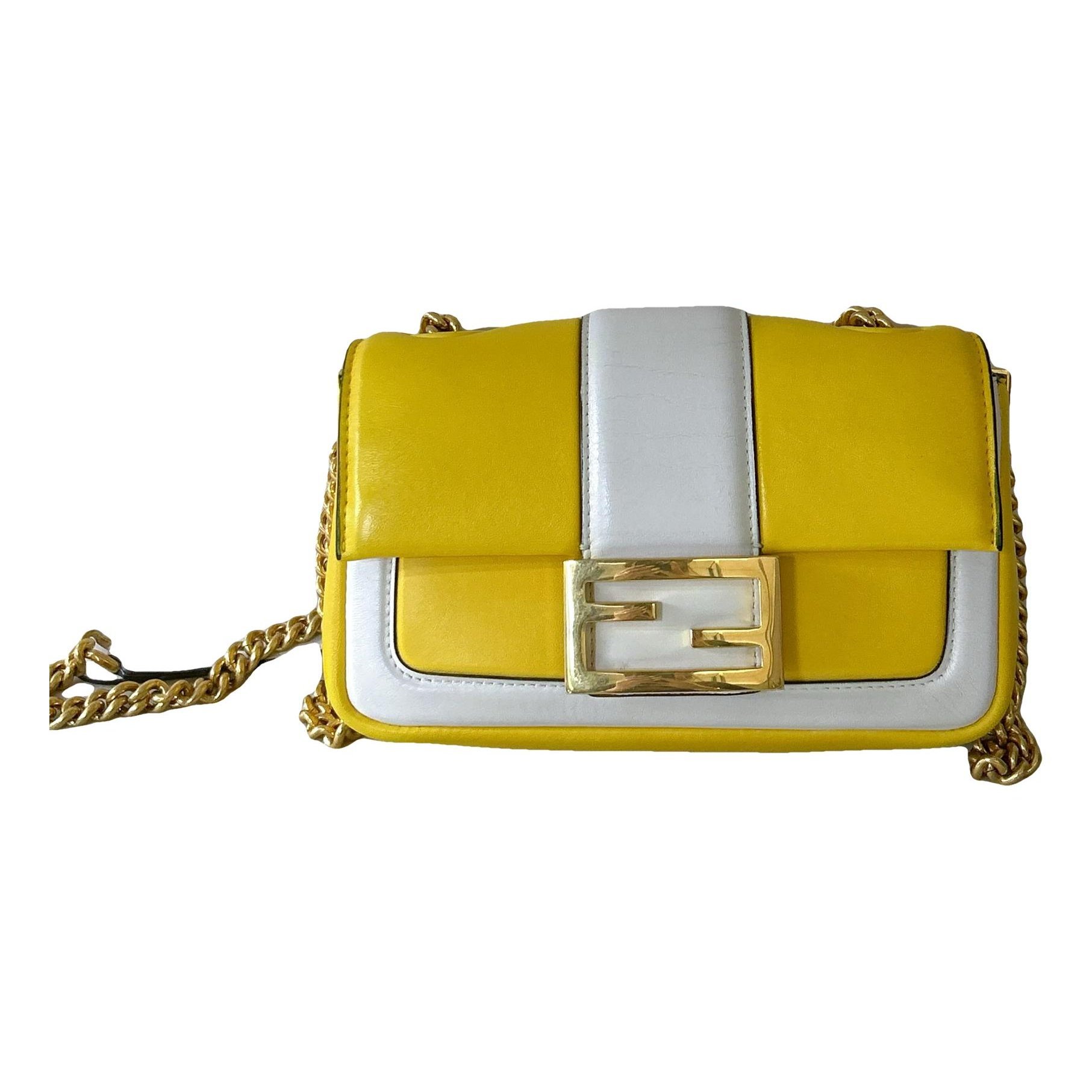 Baguette Chain Midi leather handbag