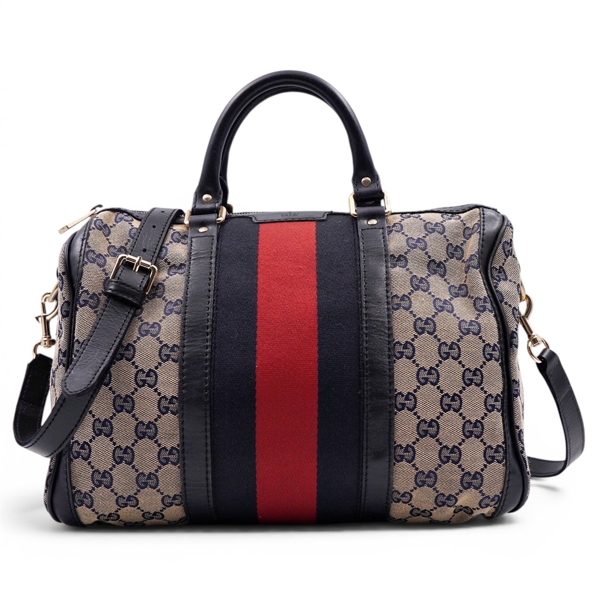 Ophidia Boston leather handbag