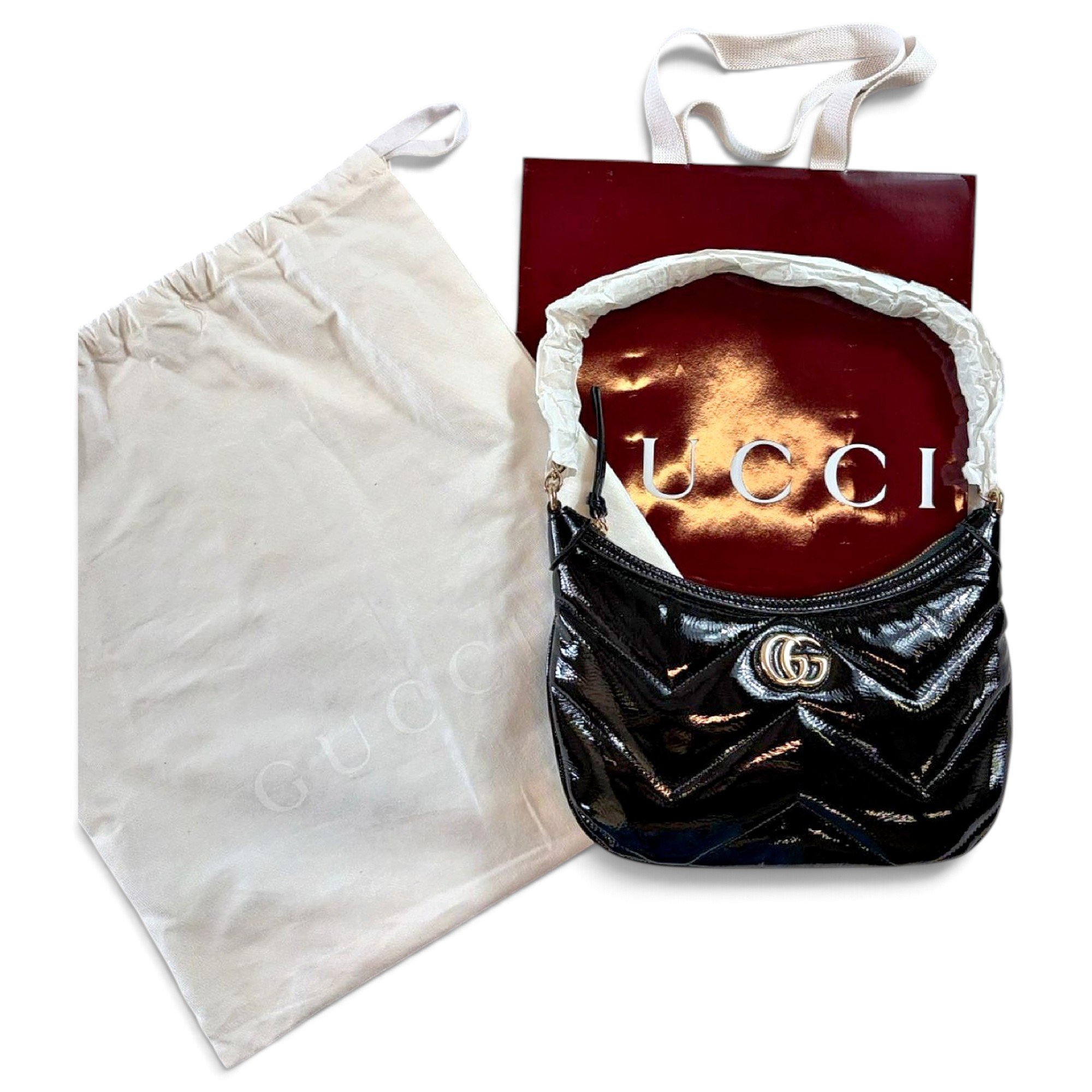 GG Marmont patent leather handbag