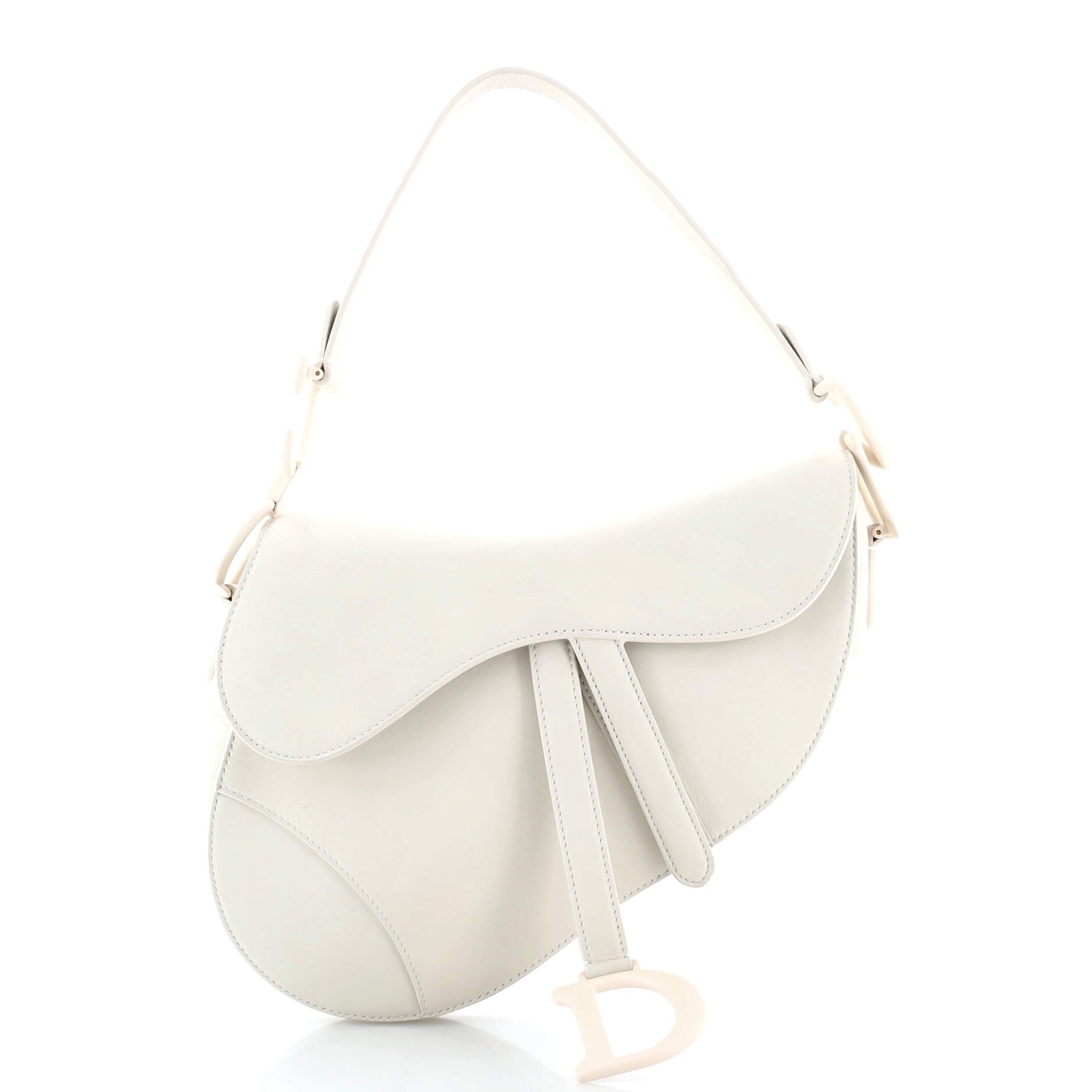 Saddle Handbag Oblique Embossed Calfskin Medium