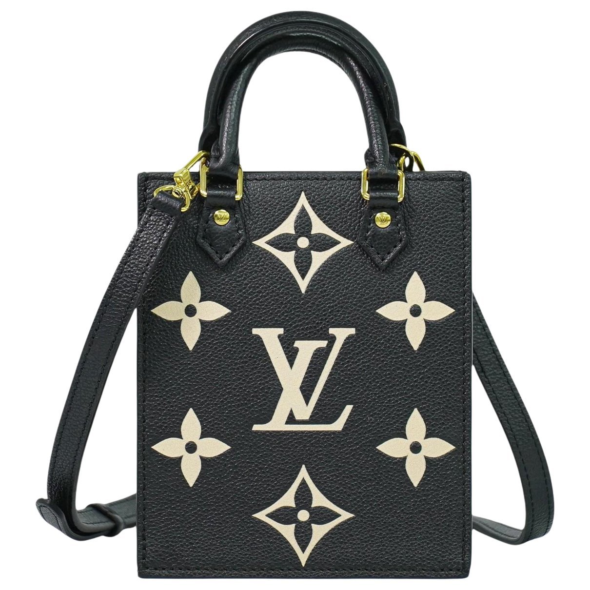Plat leather handbag