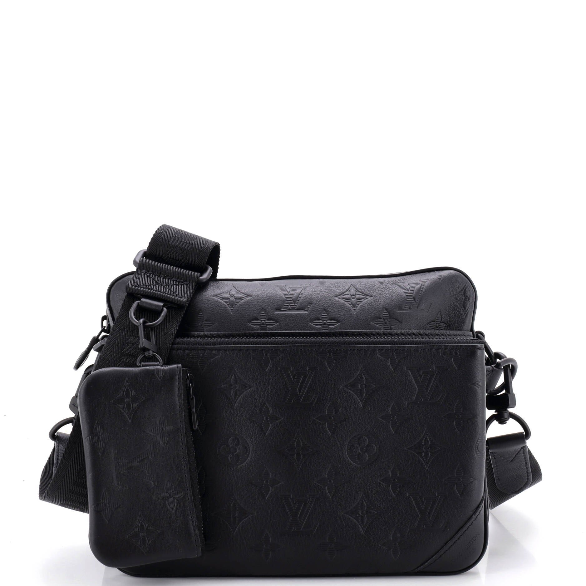 Trio Messenger Bag Monogram Shadow Leather