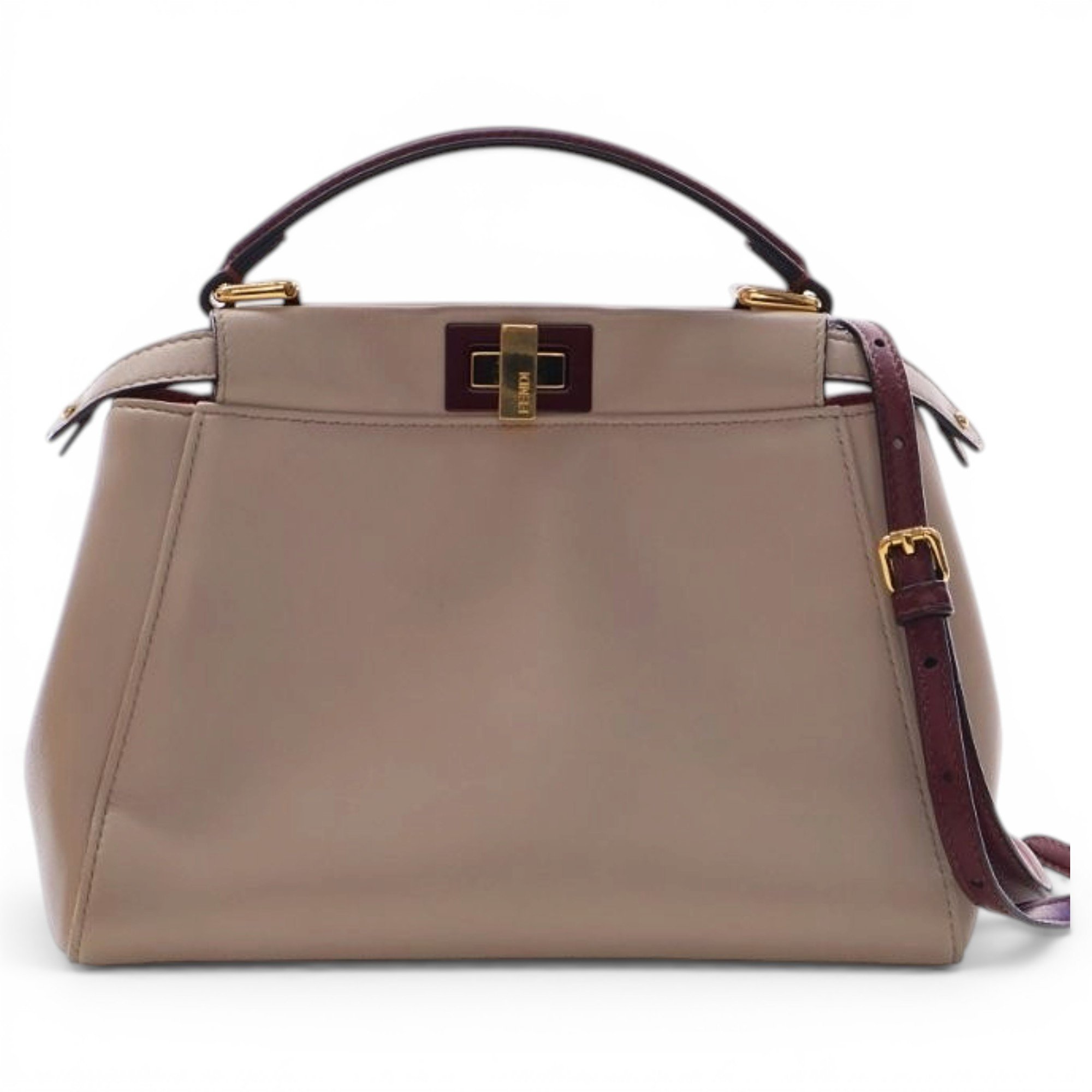 Peekaboo leather tote