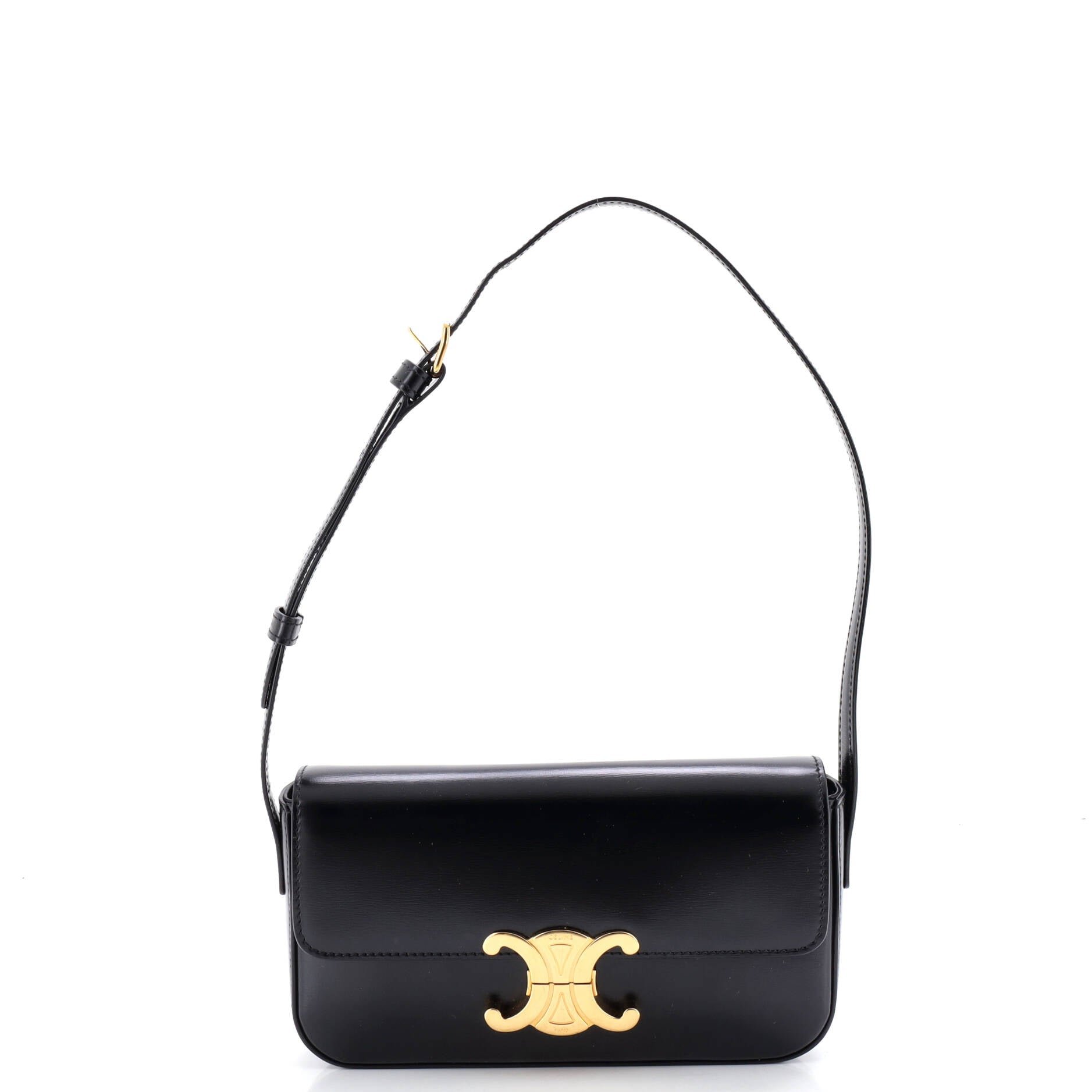 Celine Triomphe East-West Shoulder Bag Smooth Calfskin