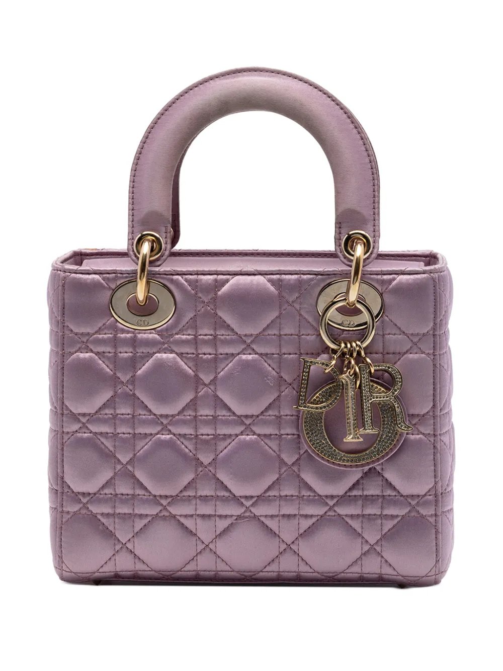 2019 Small Satin Cannage Swarovski Lady Dior satchel