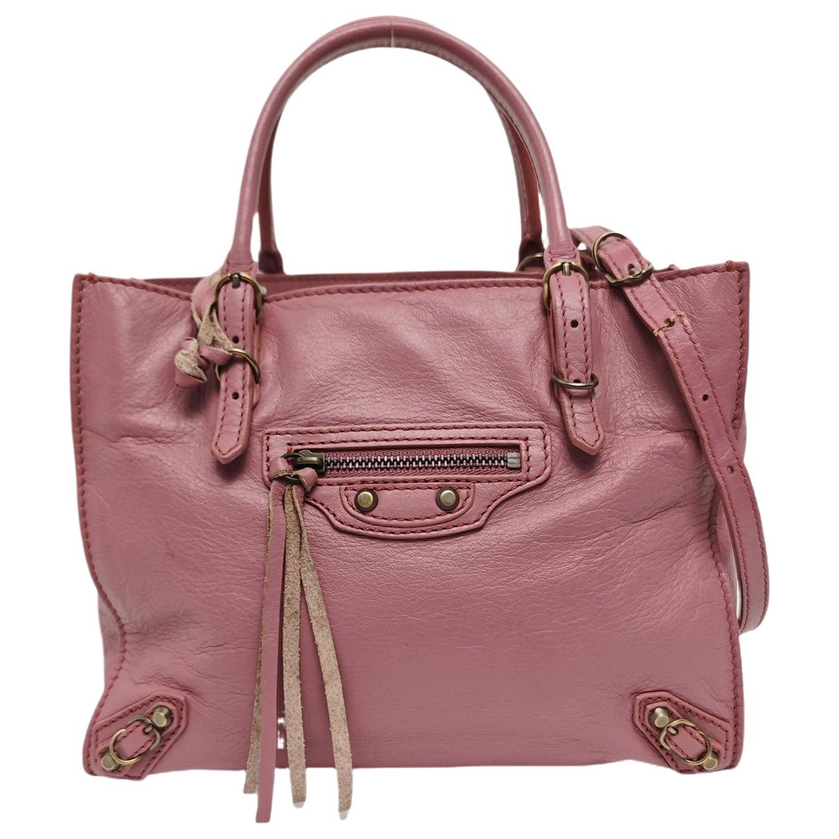 Papier leather handbag