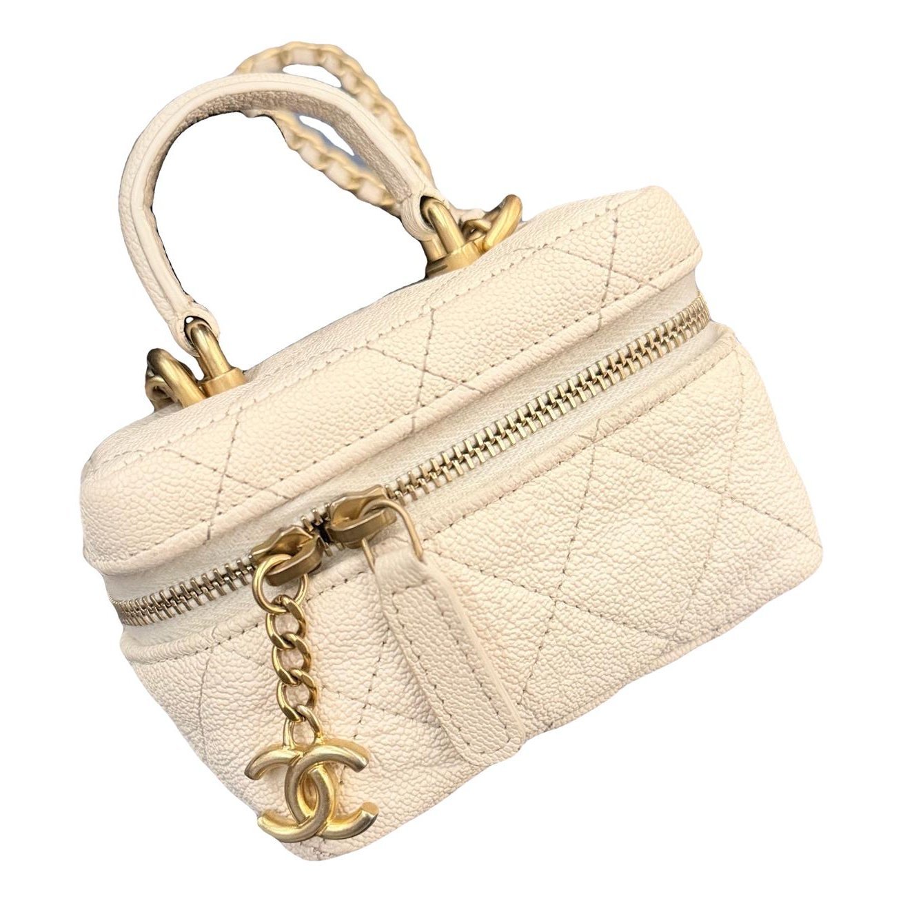 Vanity leather handbag