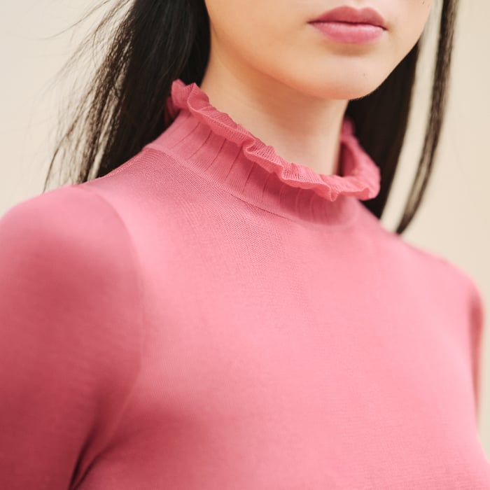 Rose Incarnat Long-sleeve Sweater