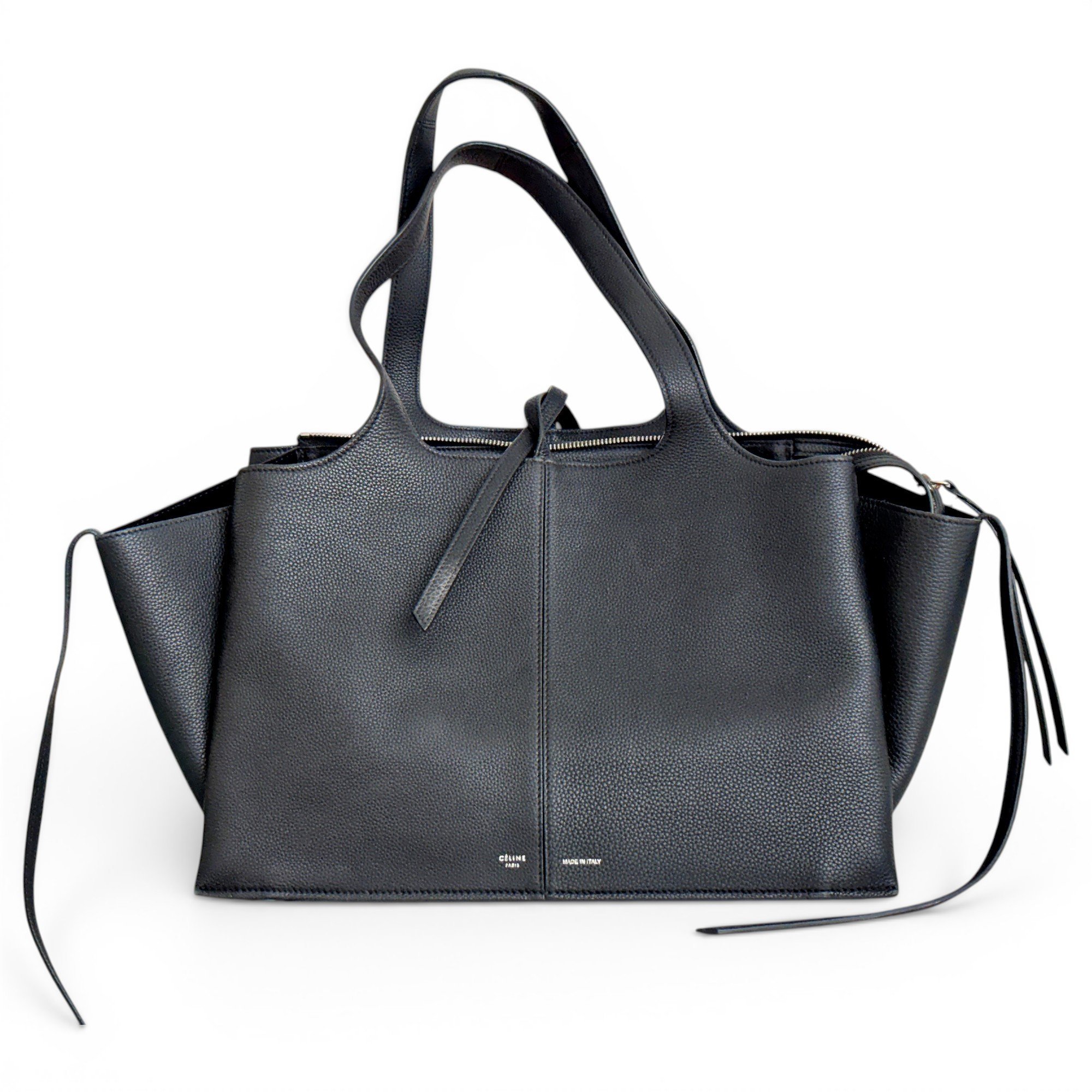 Tri-Fold leather tote