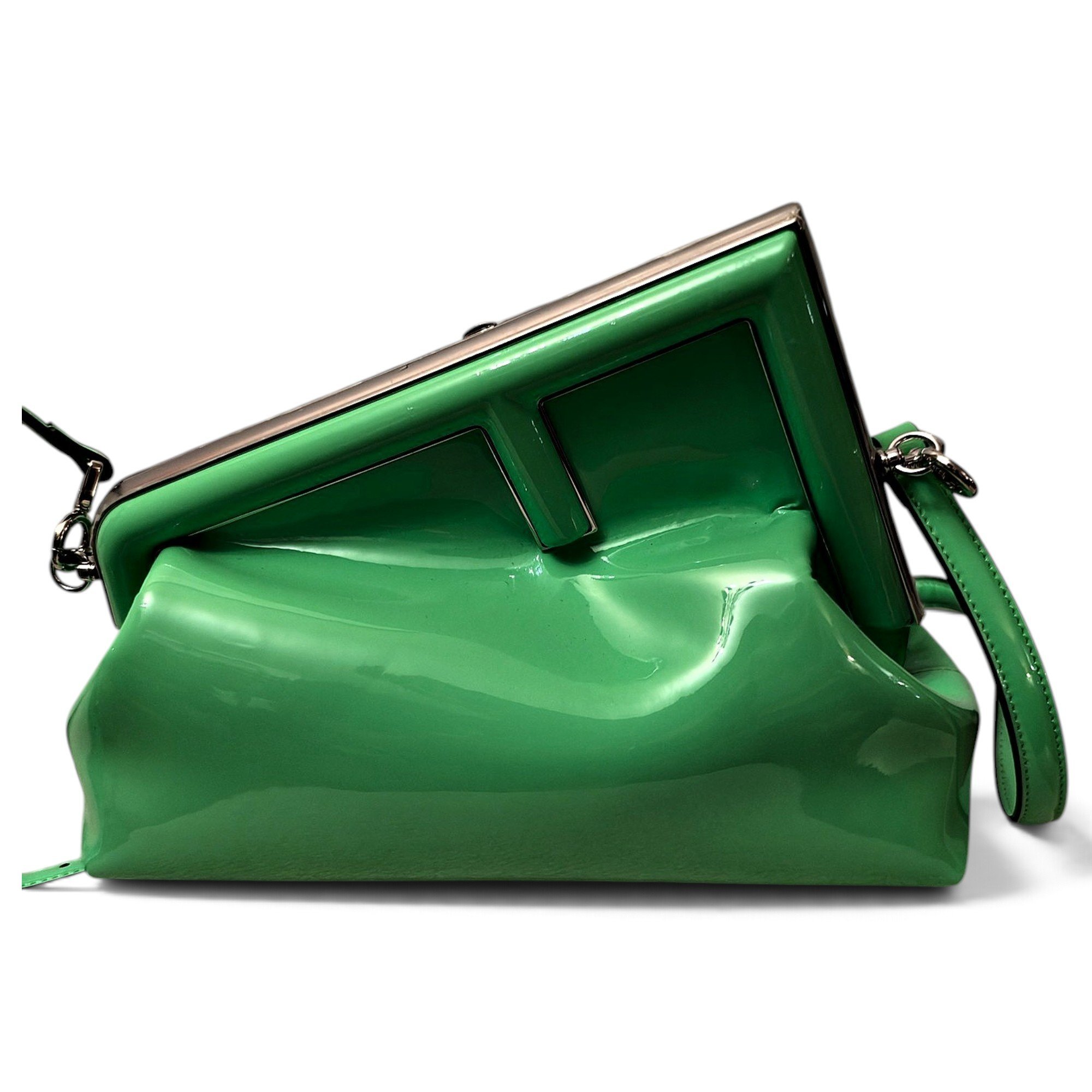 First patent leather handbag