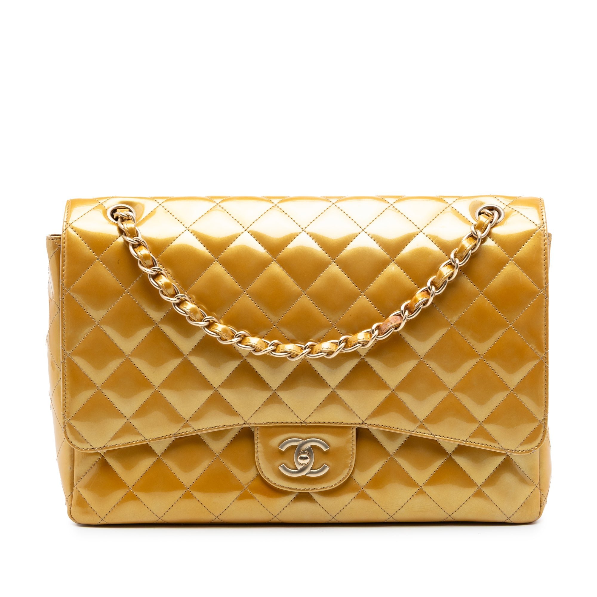 Patent leather handbag