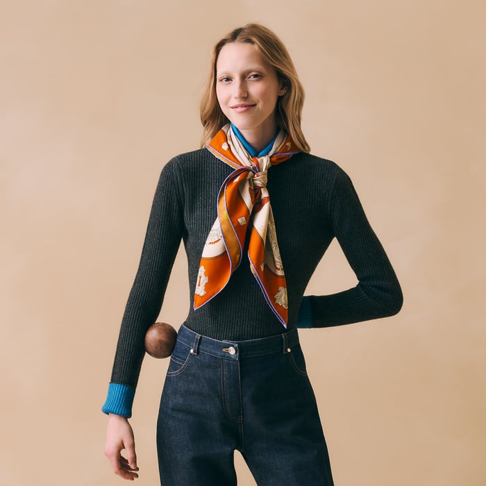 Les Cles Double Face Scarf 90