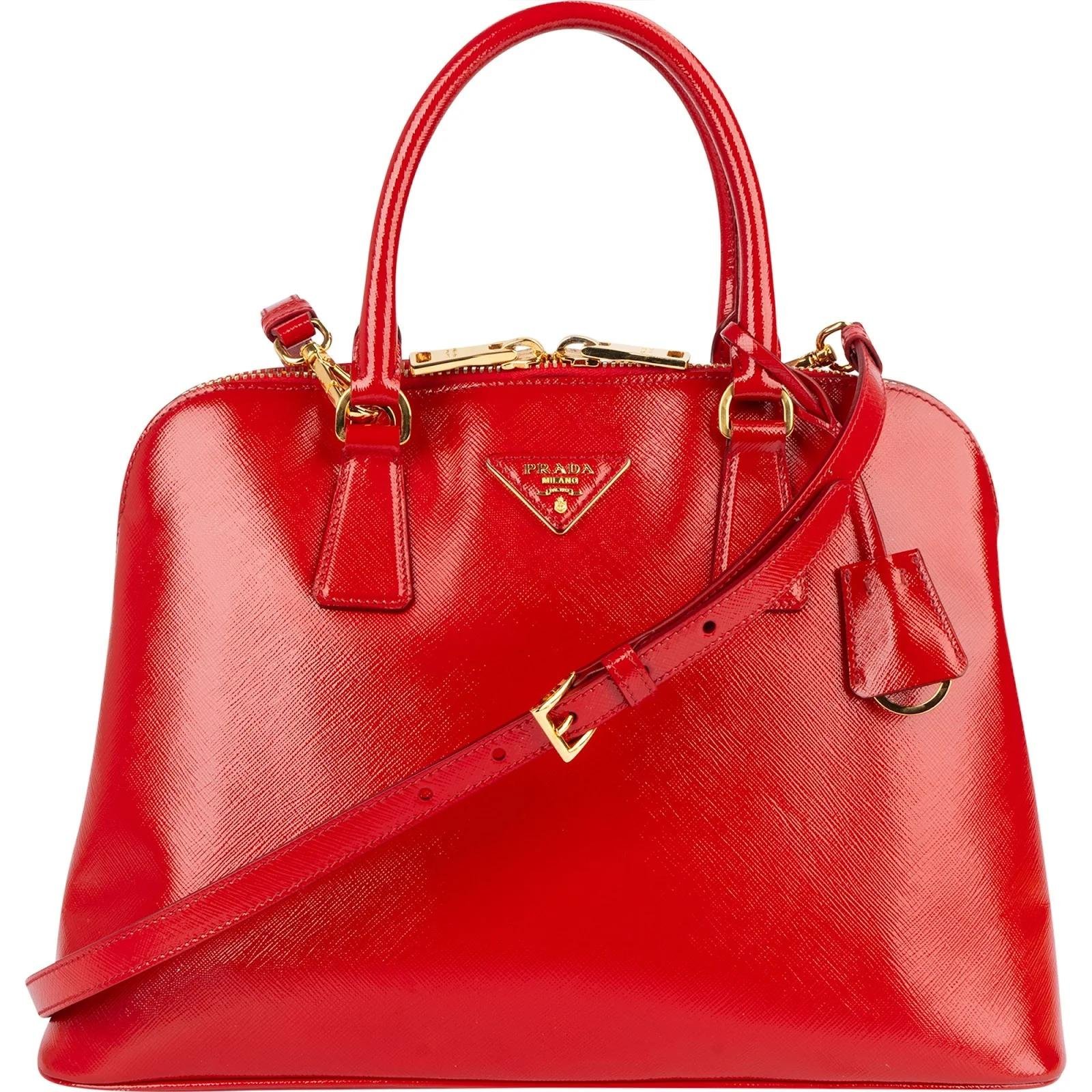 Promenade patent leather handbag