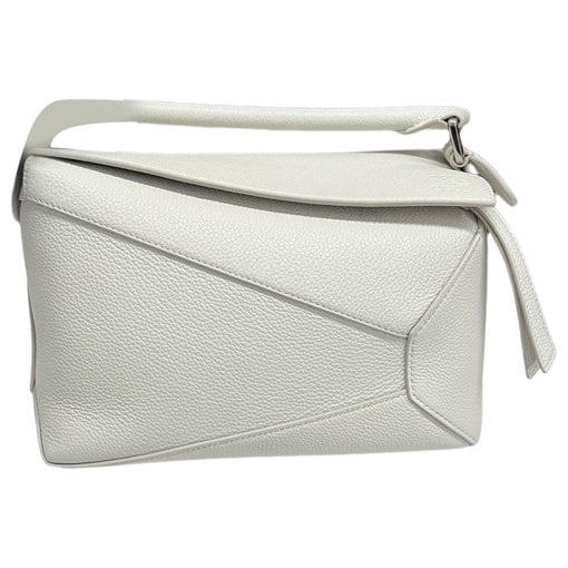Puzzle leather handbag