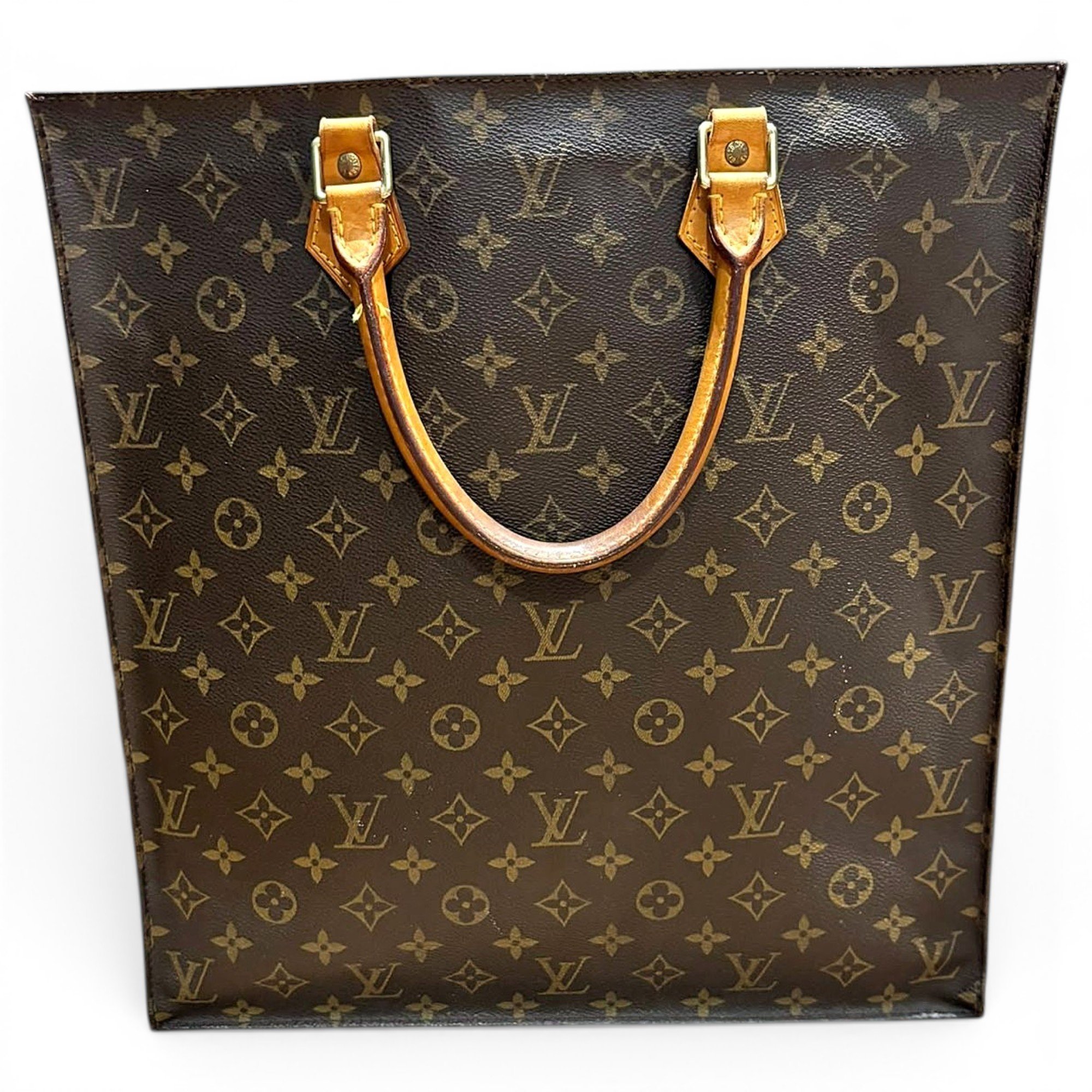 Plat leather tote