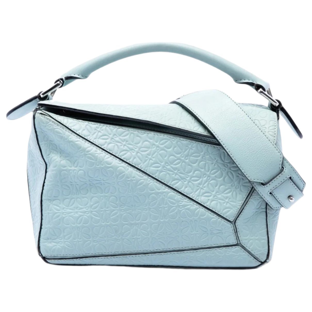 Anagram leather satchel