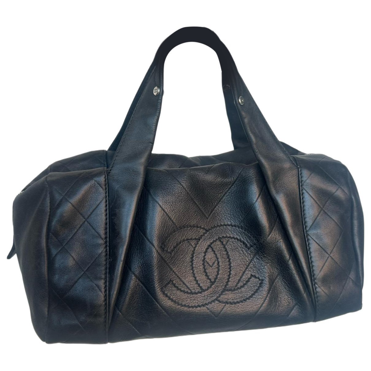 Leather bowling bag