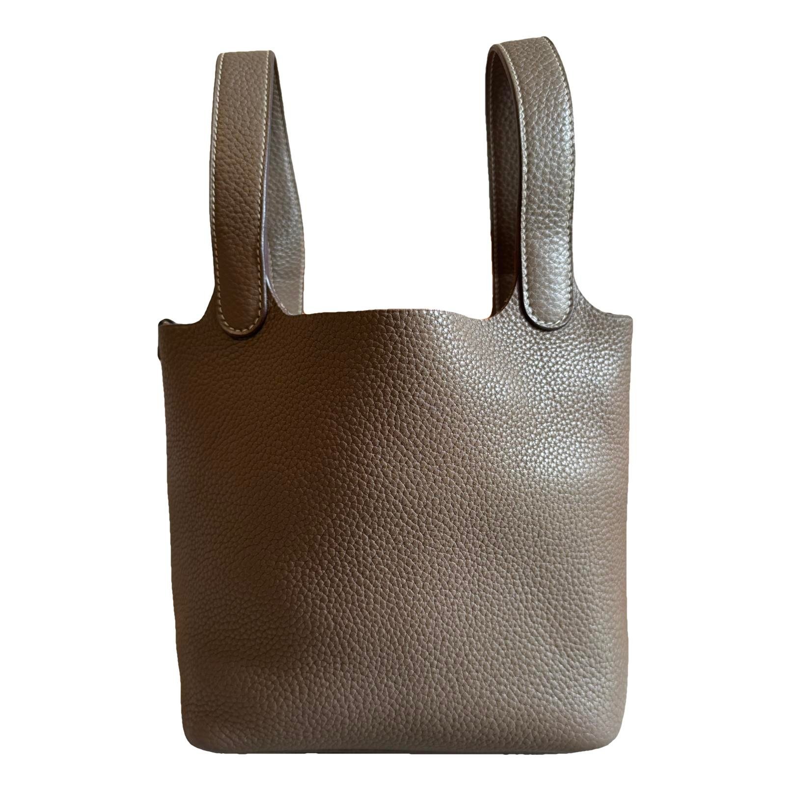 Picotin leather tote