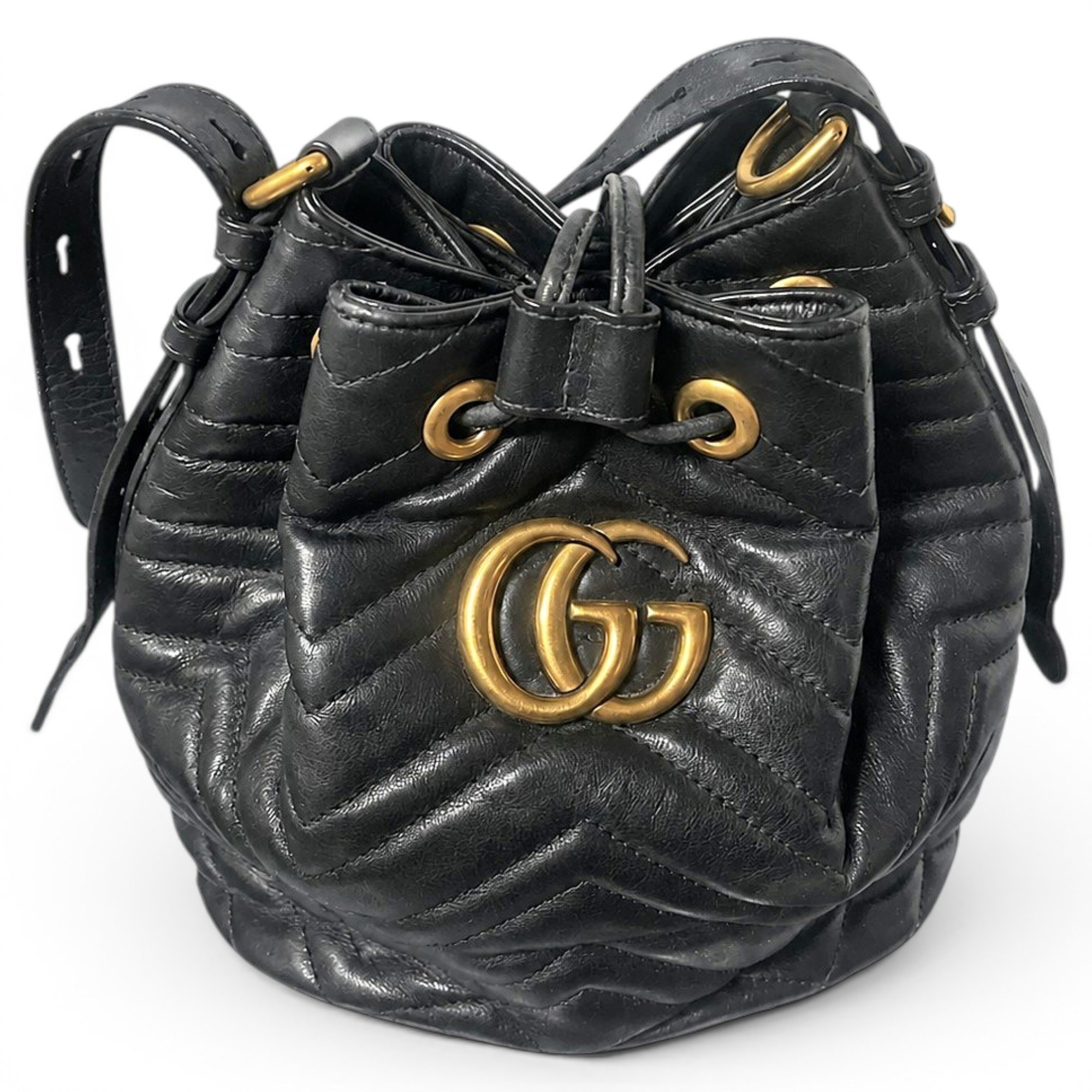 GG Marmont Bucket leather handbag