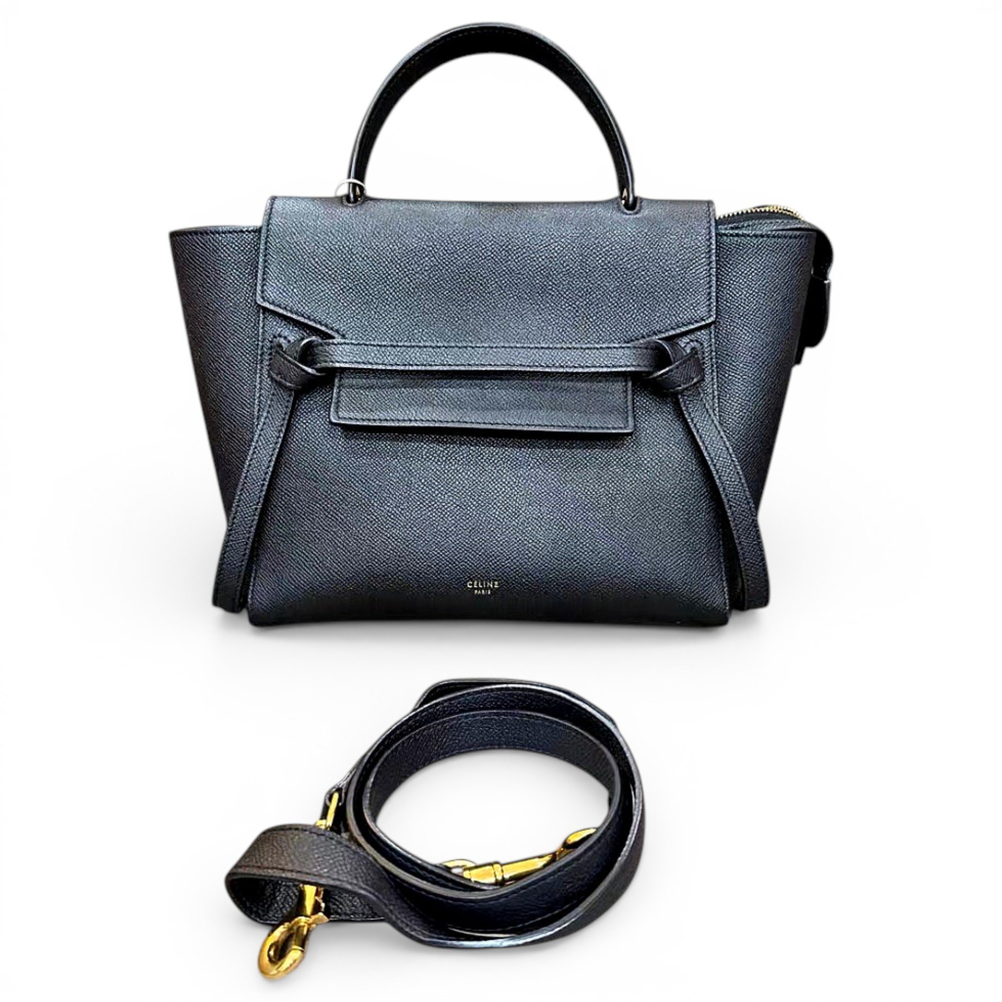 Belt leather handbag