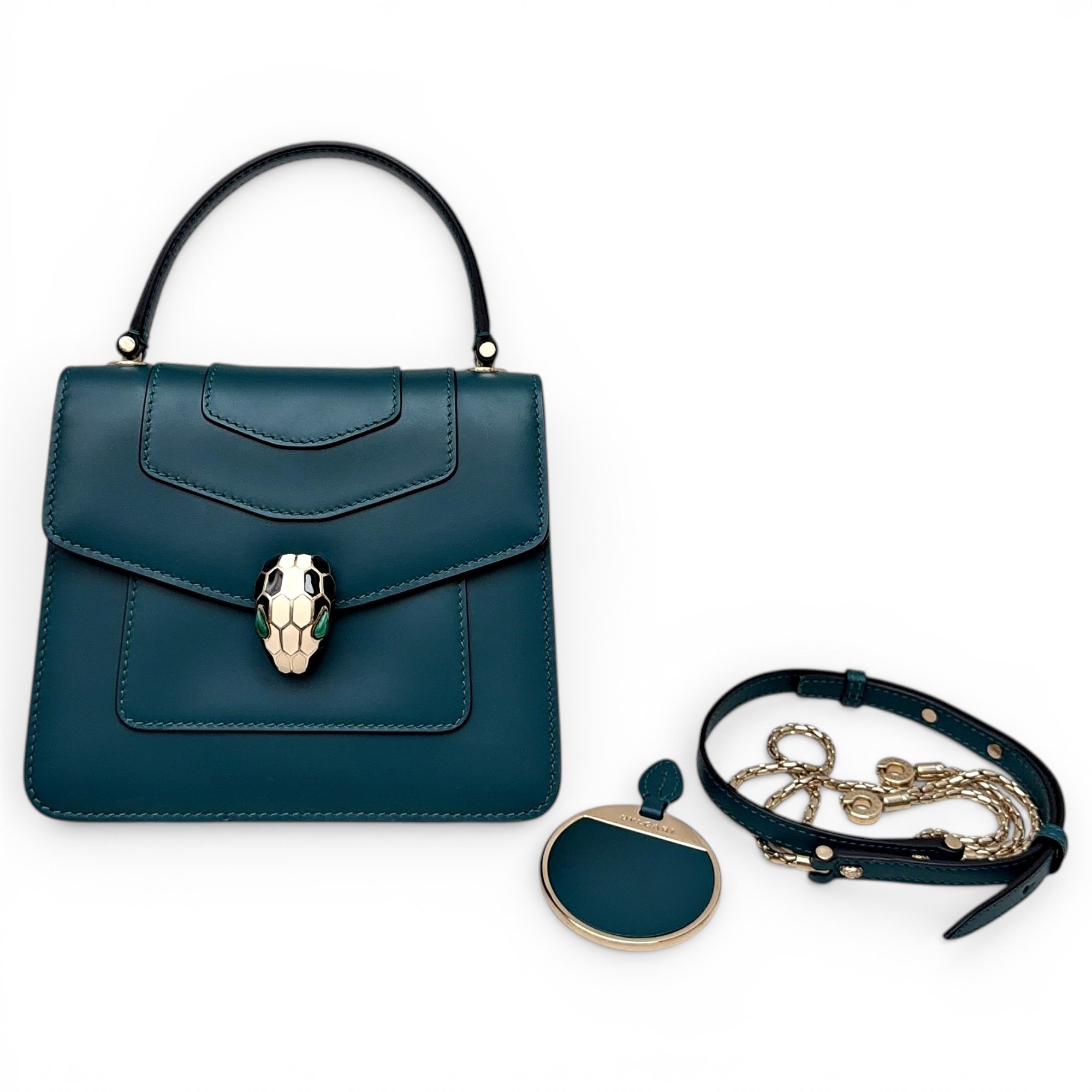Serpenti leather handbag