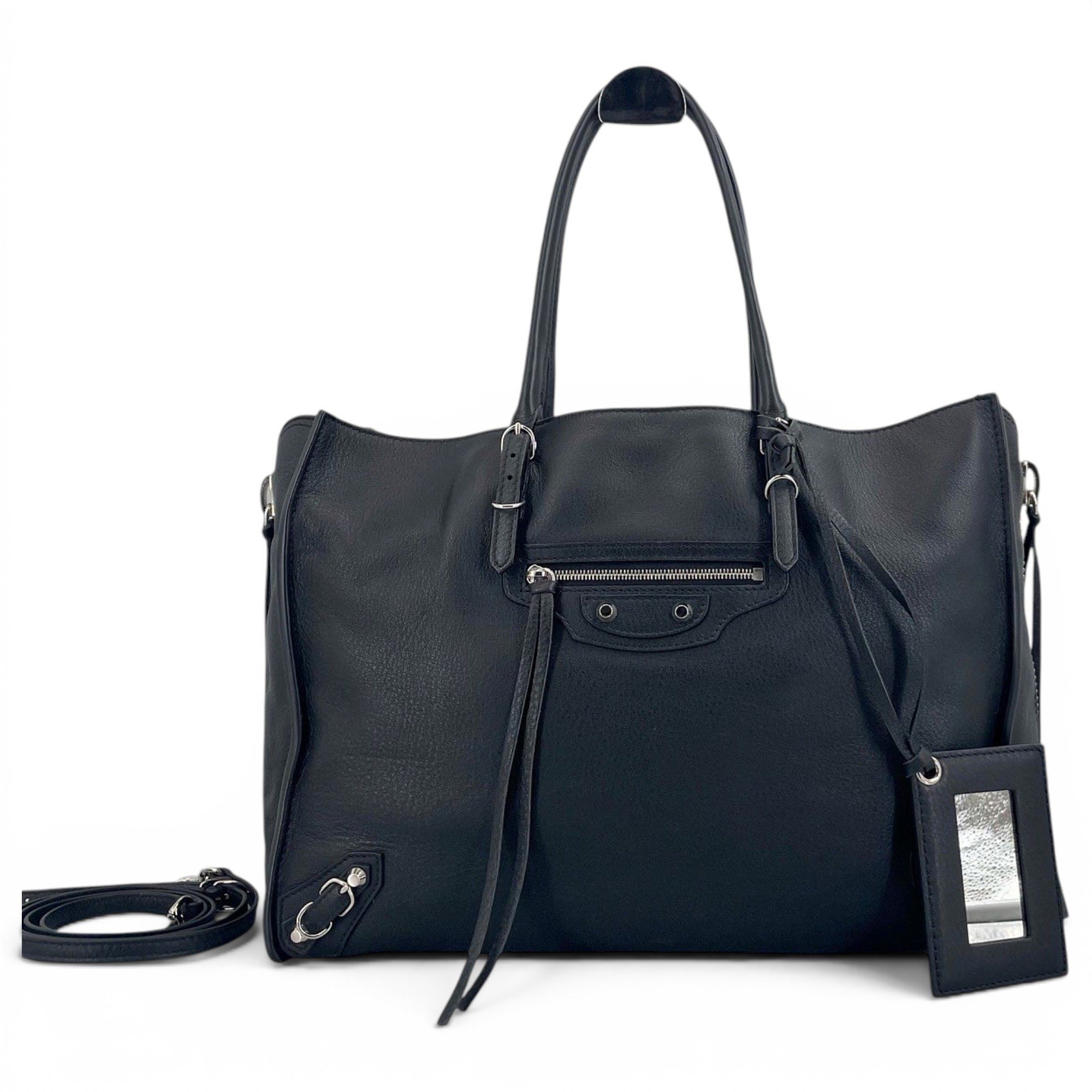 Papier leather handbag