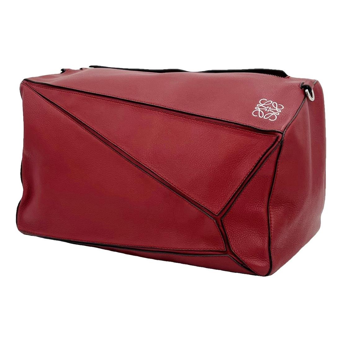 Puzzle leather handbag
