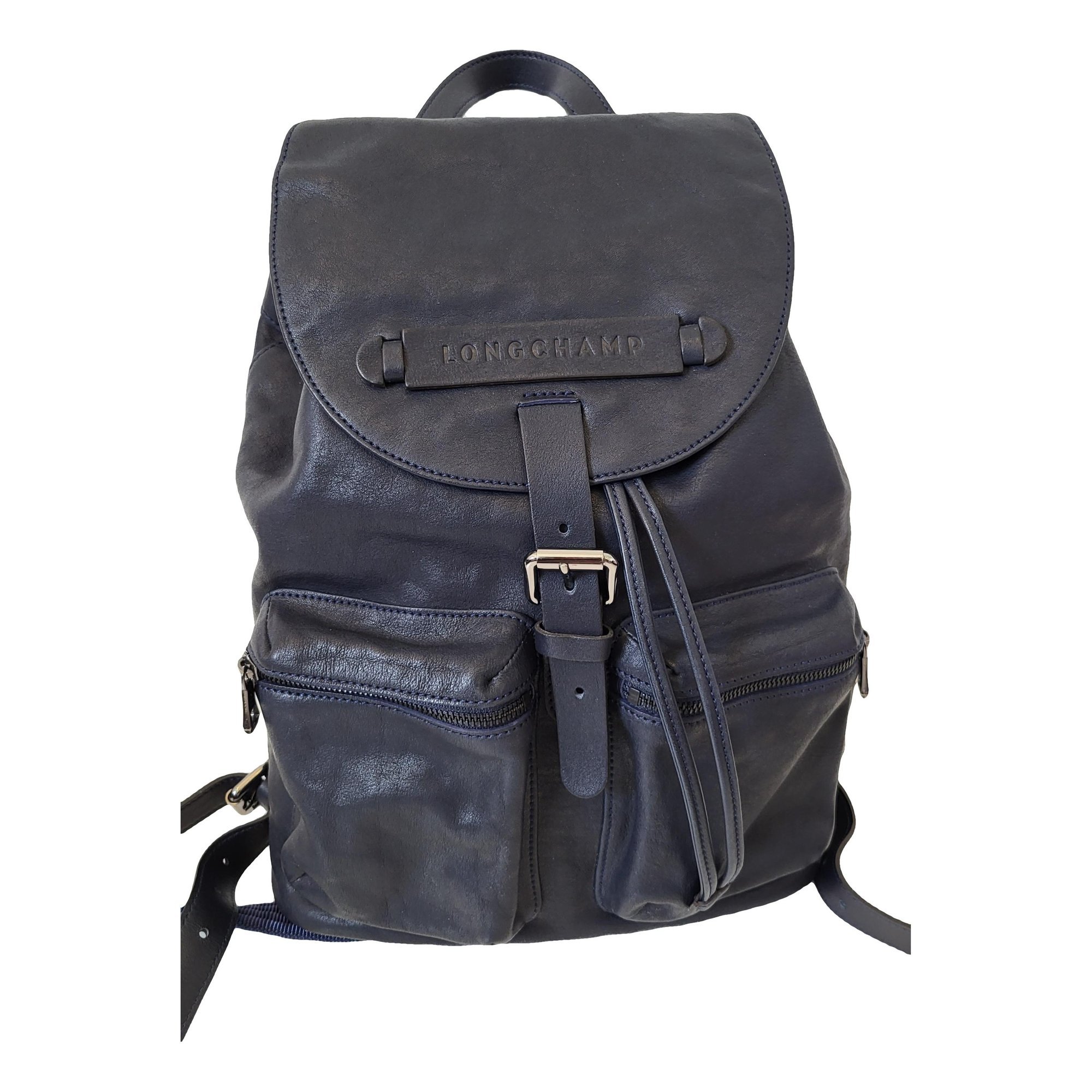 3D leather backpack