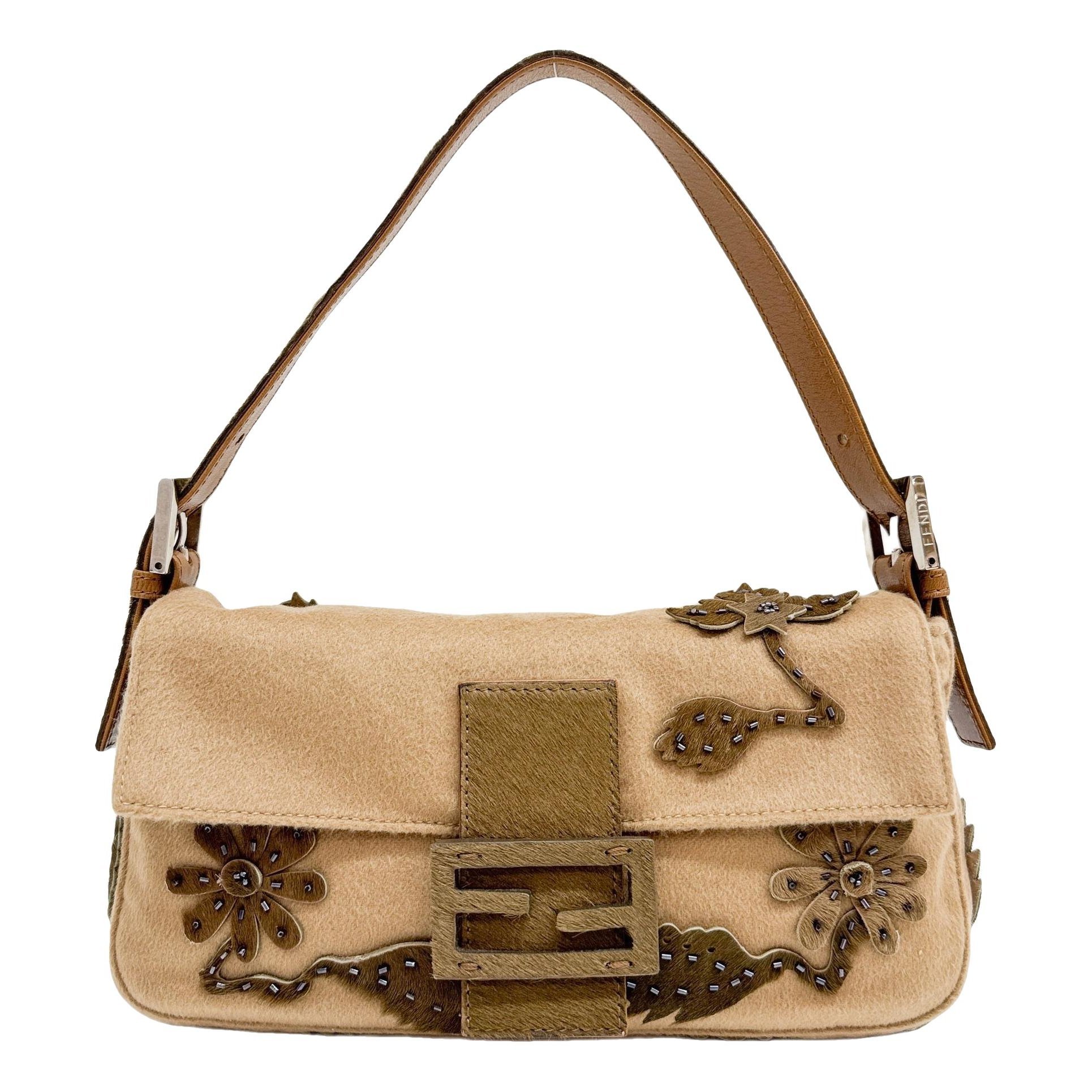 Baguette cashmere handbag