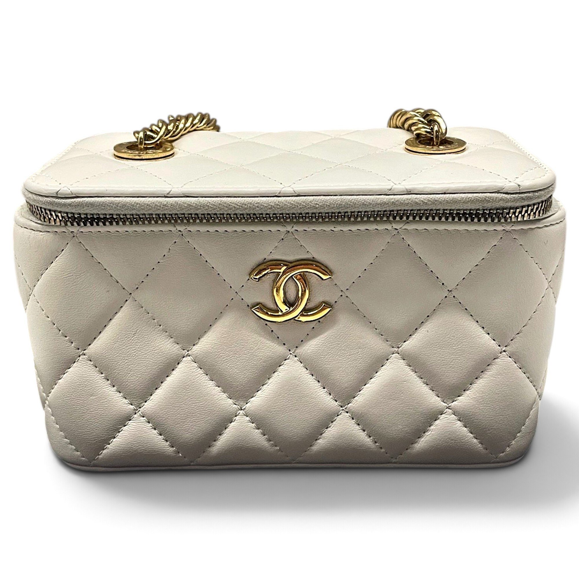 Vanity leather handbag