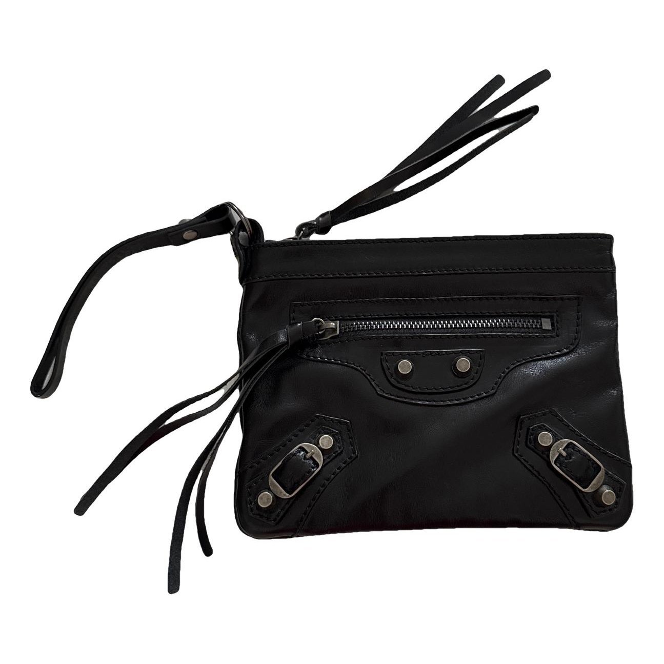 Envelop leather clutch bag