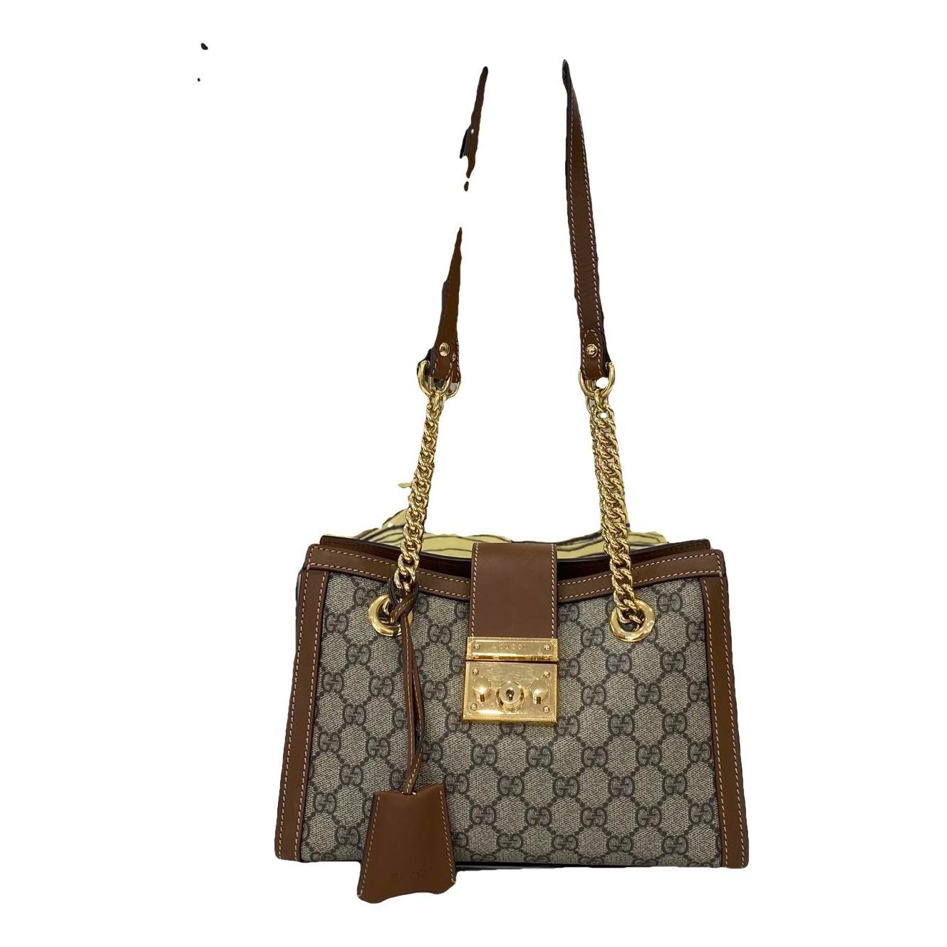 Padlock leather handbag