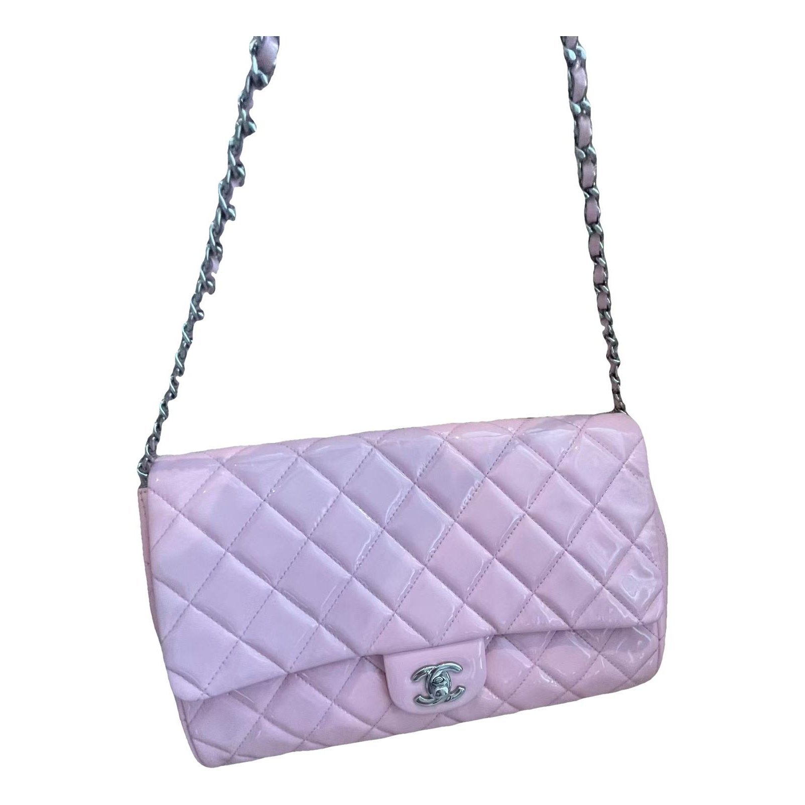 Patent leather handbag
